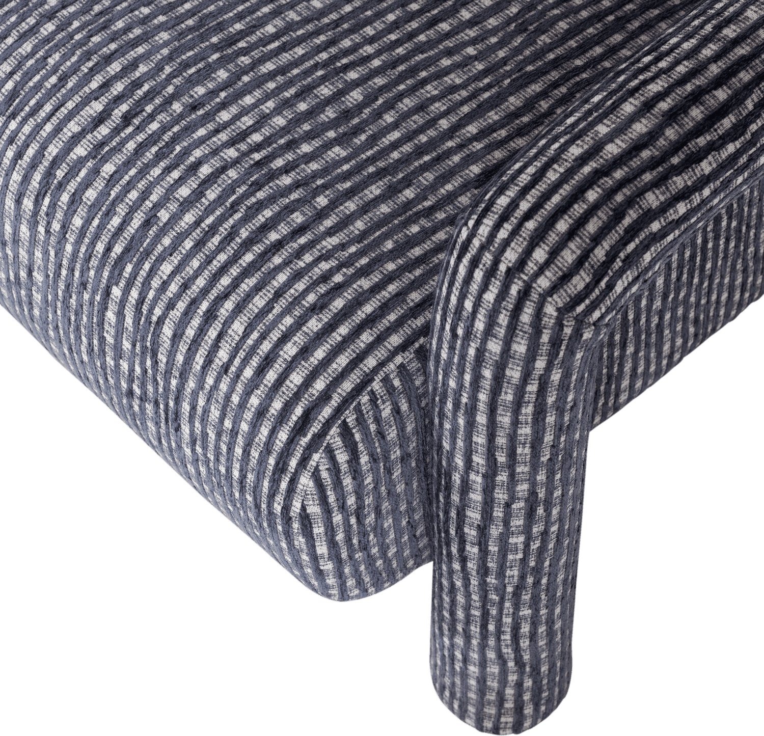 WOOOD Lenny fauteuil met dessin grijsblauw Grijs/blauw Fauteuil