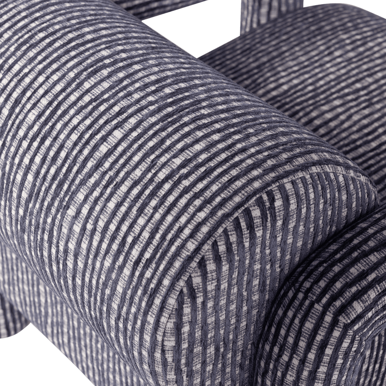 WOOOD Lenny fauteuil met dessin grijsblauw Grijs/blauw Fauteuil