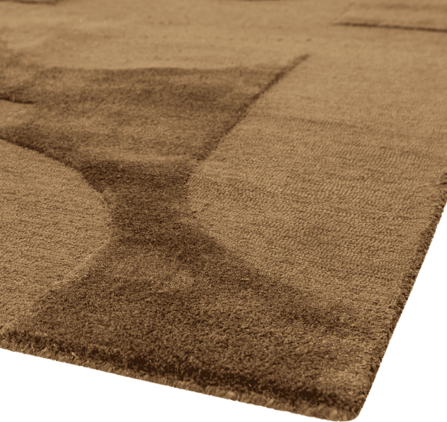 WOOOD Livo vloerkleed viscose/wol bruin 170x240cm Bruin Vloerkleed