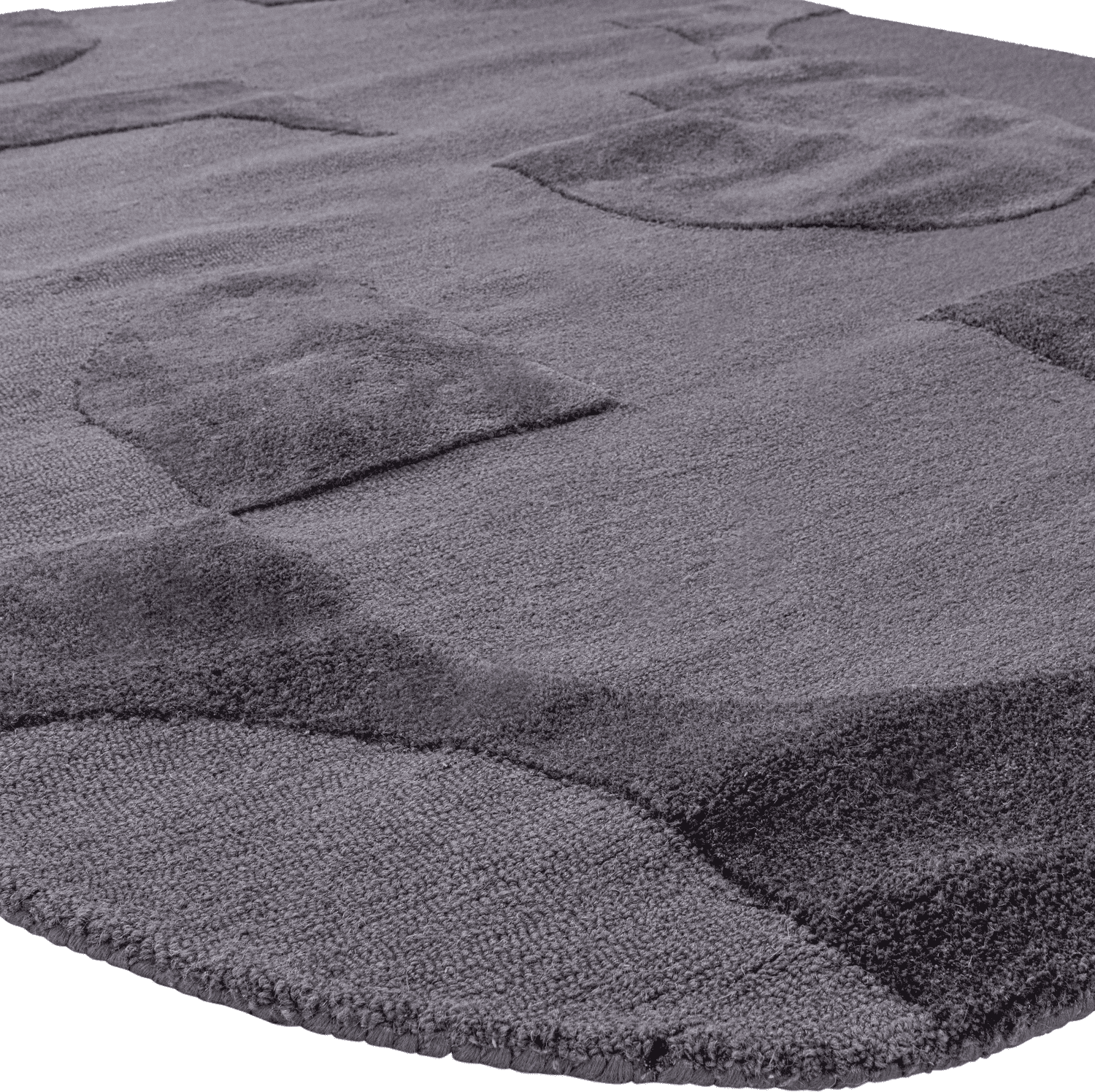 WOOOD Livo vloerkleed viscose/wol grijs 170x240cm Grijs Vloerkleed