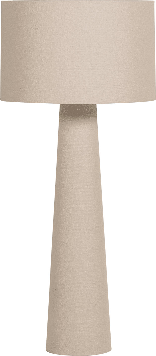 WOOOD Loft vloerlamp xxl metaal/boucle naturel 160xo70cm Naturel Vloerlamp