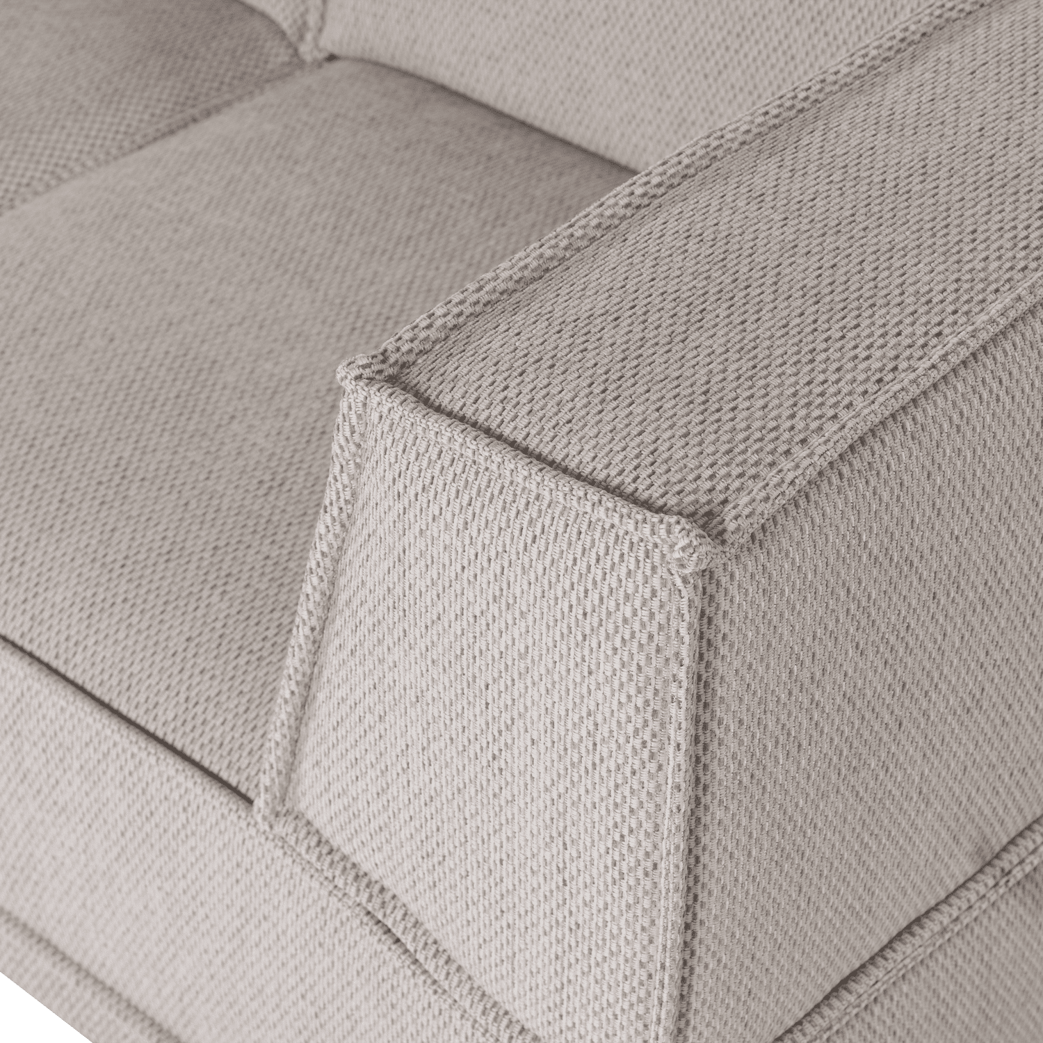 WOOOD Manu chaise longue links grove chenille naturel Naturel Modulaire banken