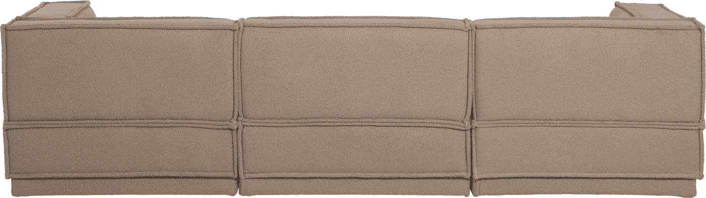 WOOOD Manu chaise longue links teddy taupe Taupe Modulaire banken