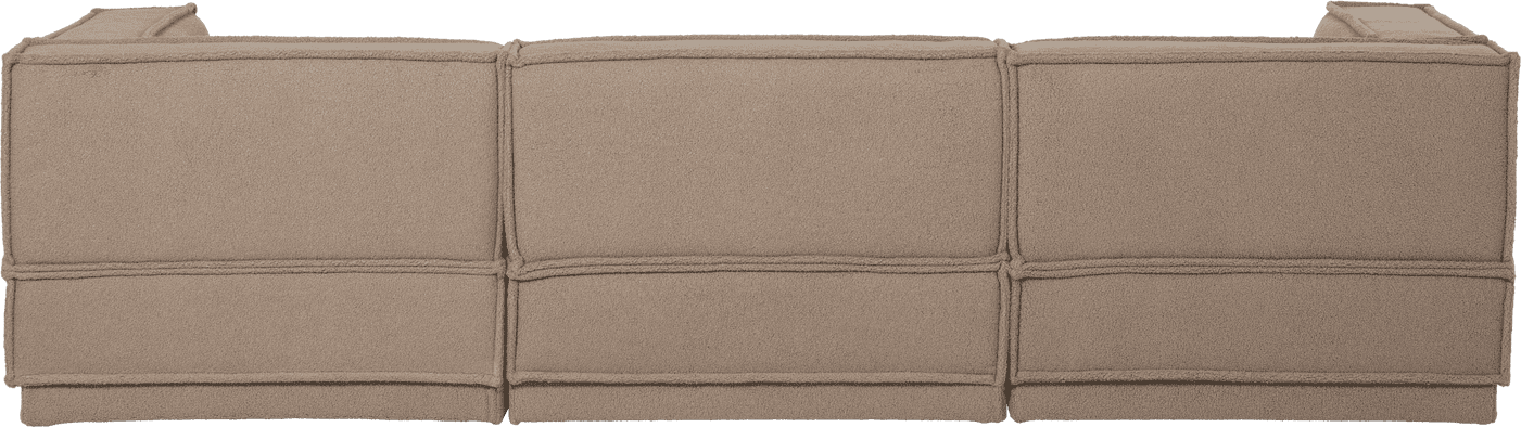 WOOOD Manu chaise longue rechts teddy taupe Taupe Modulaire banken