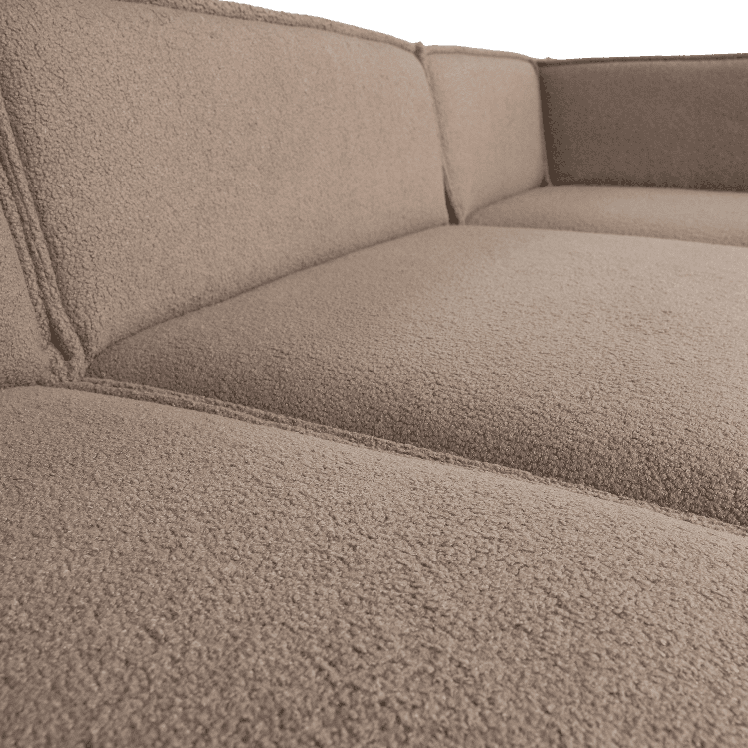 WOOOD Manu chaise longue rechts teddy taupe Taupe Modulaire banken
