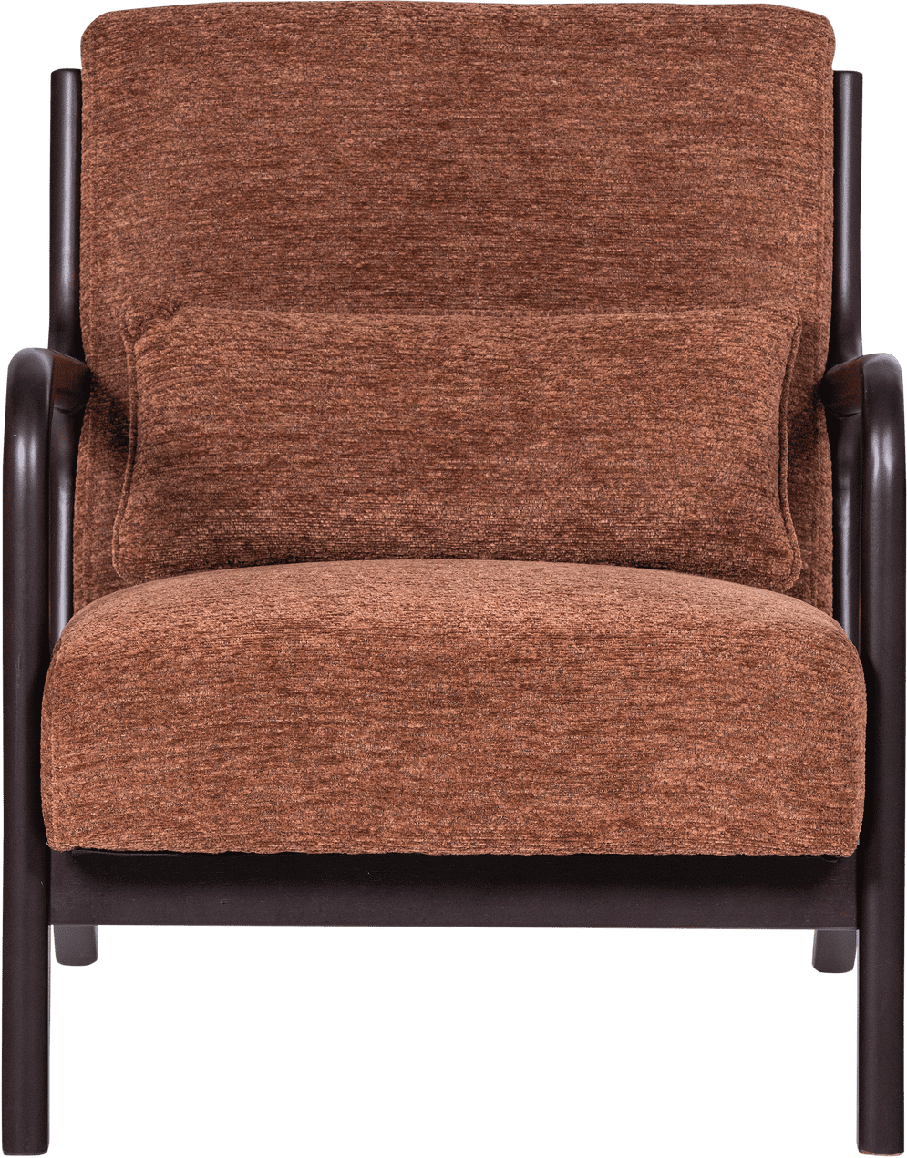 WOOOD Mark fauteuil chenille bruin Bruin Fauteuil