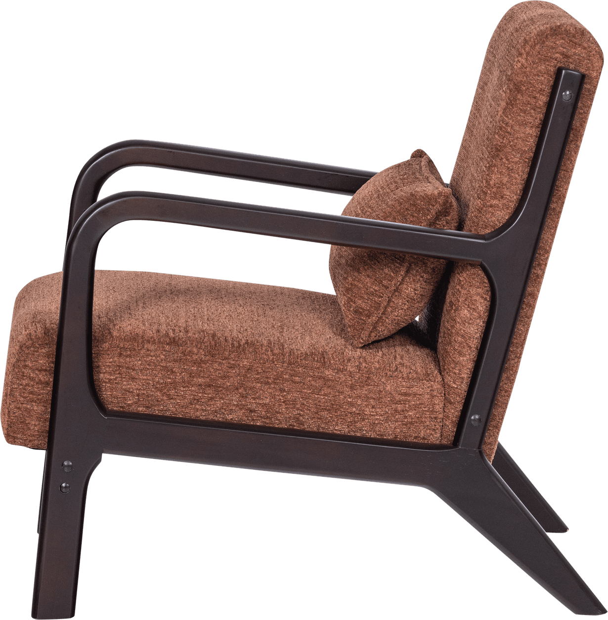 WOOOD Mark fauteuil chenille bruin Bruin Fauteuil