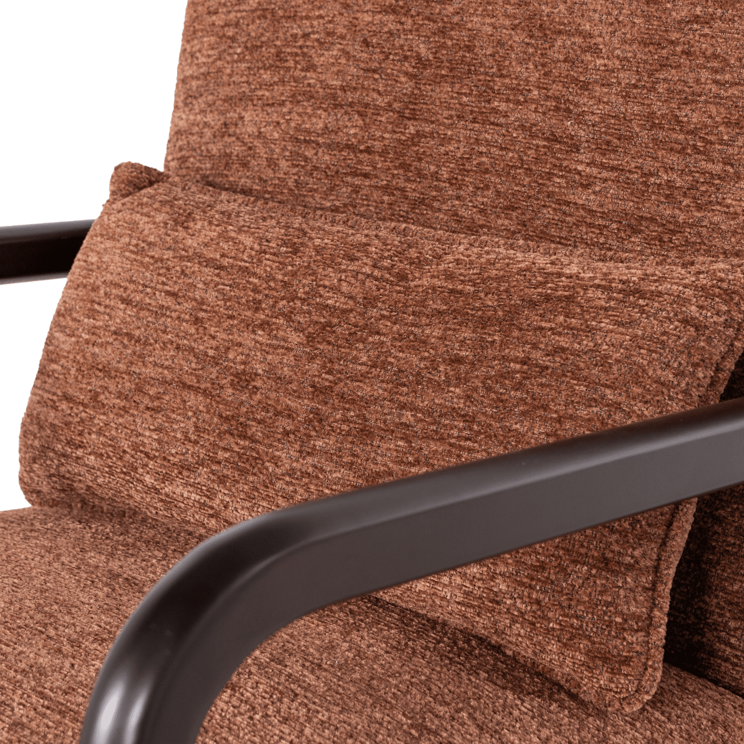 WOOOD Mark fauteuil chenille bruin Bruin Fauteuil