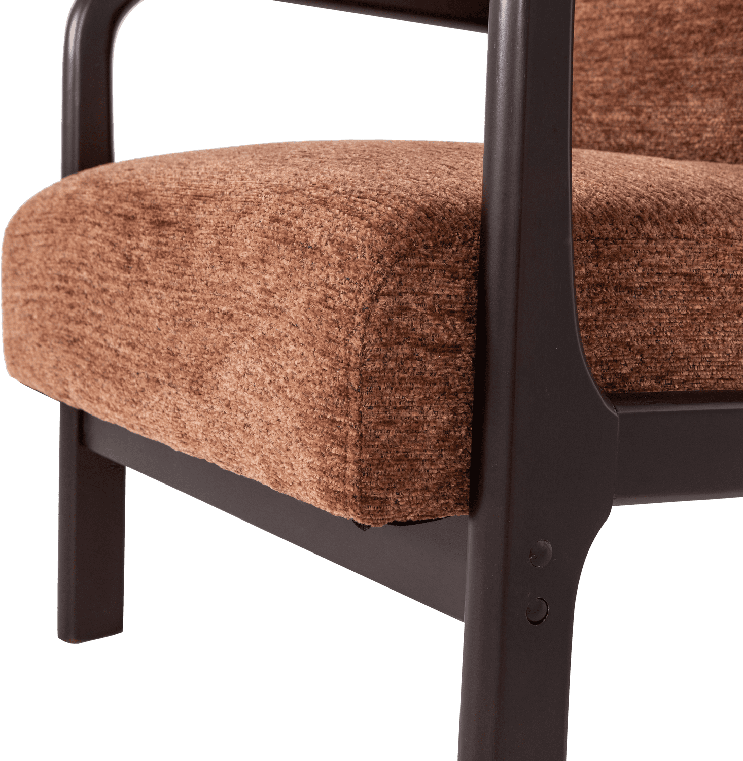 WOOOD Mark fauteuil chenille bruin Bruin Fauteuil