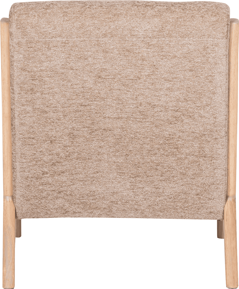 WOOOD Mark fauteuil chenille zand Bruin|Beige Fauteuil