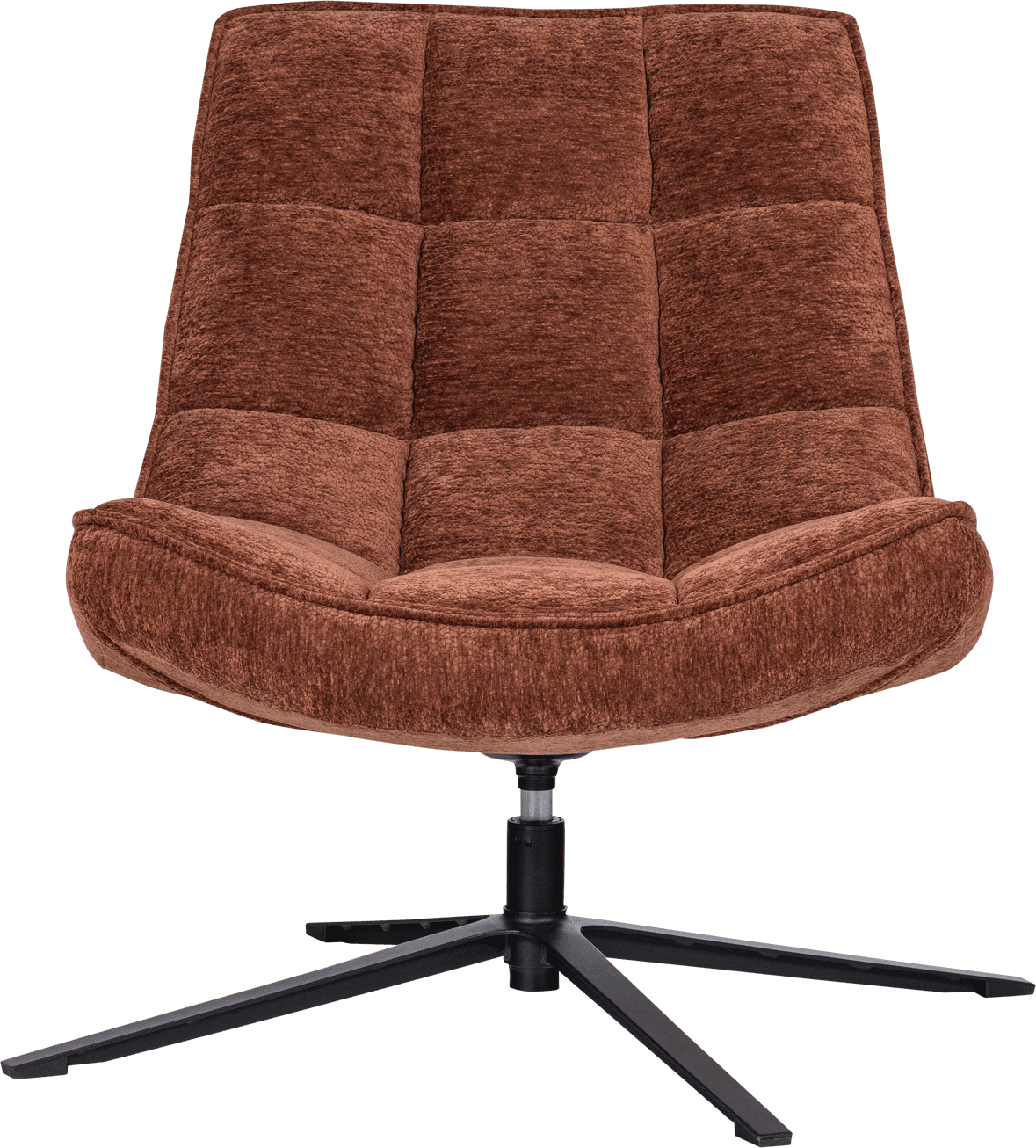 WOOOD Maudi draaifauteuil chenille structuur bruin Bruin Draaifauteuil