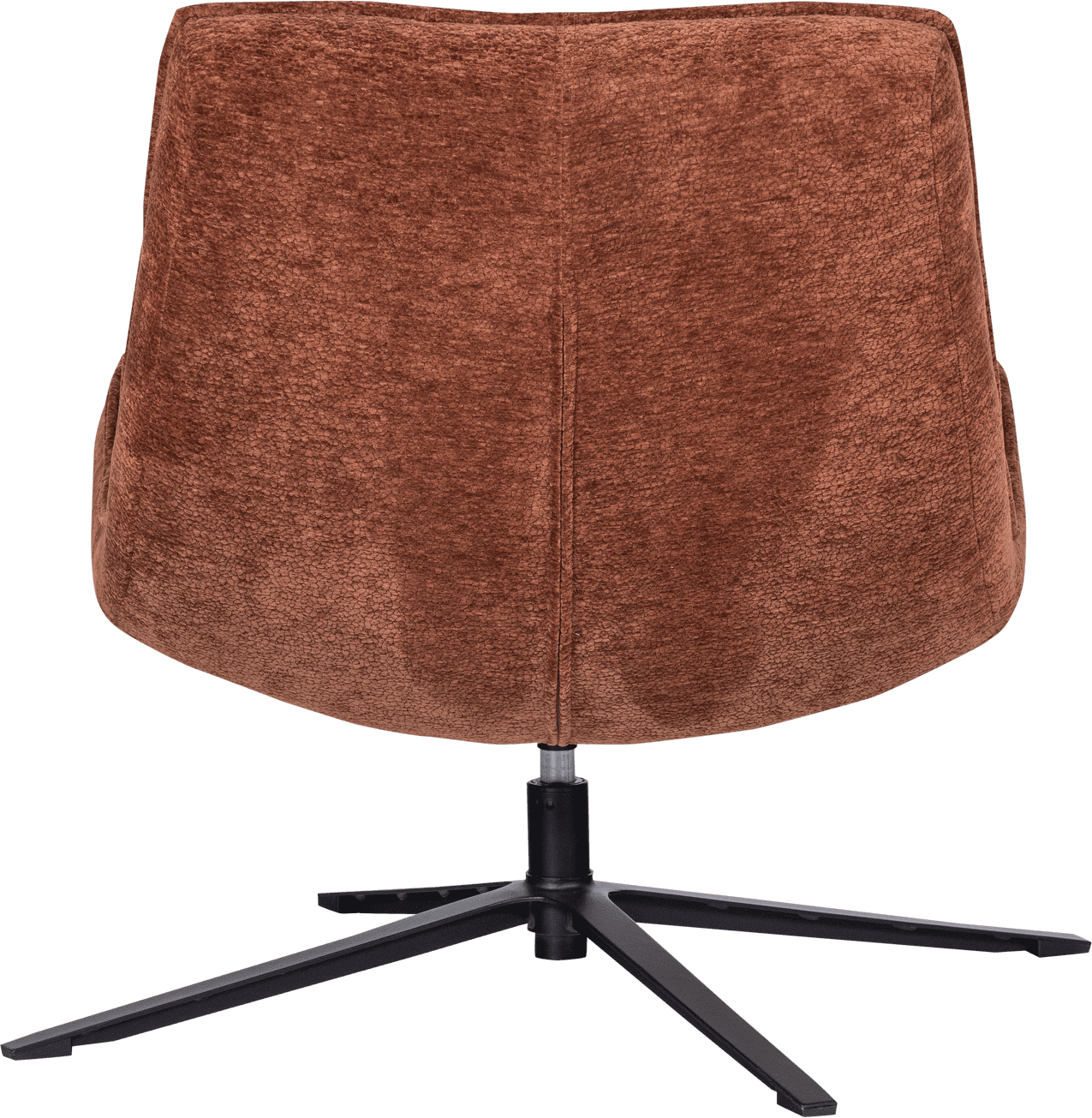 WOOOD Maudi draaifauteuil chenille structuur bruin Bruin Draaifauteuil