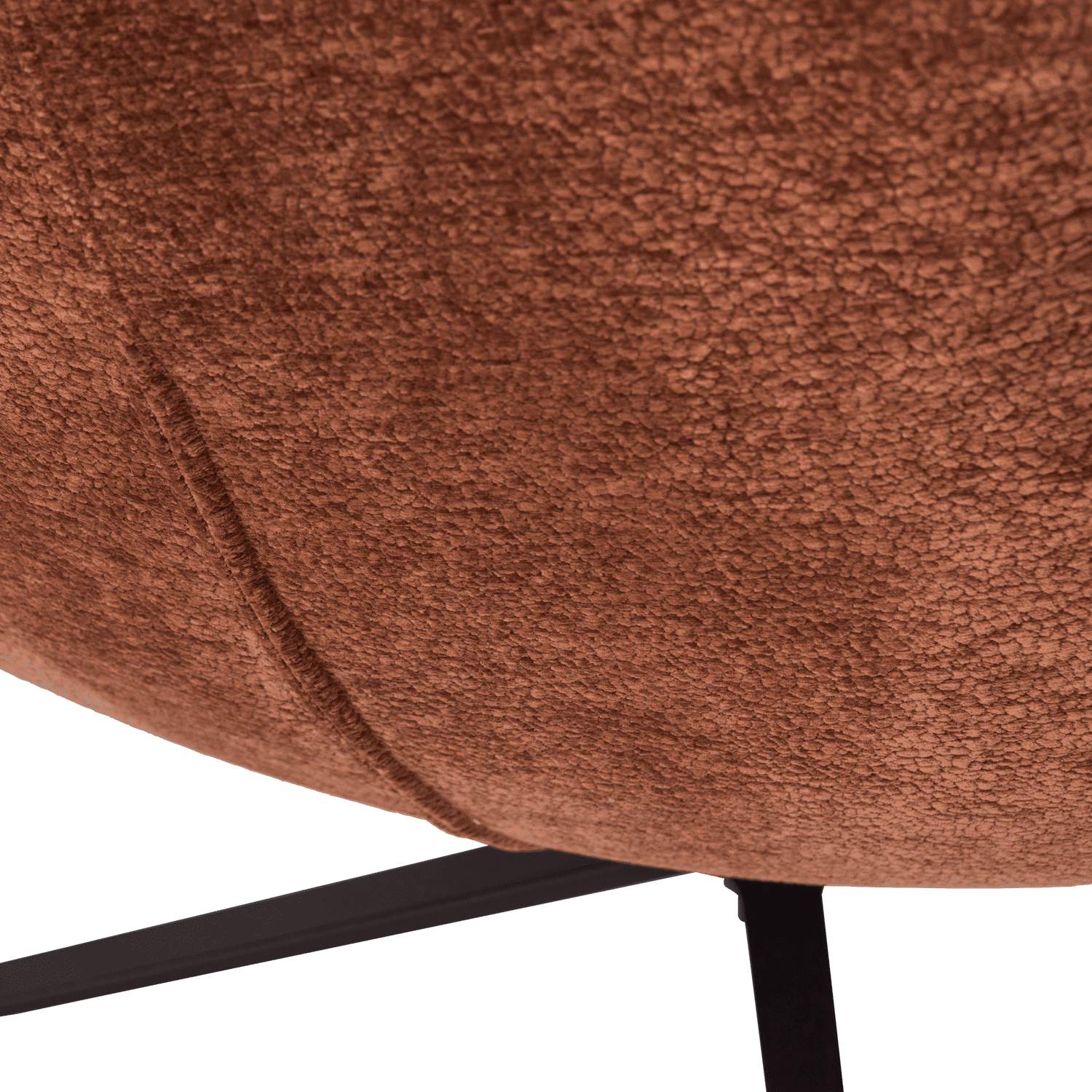 WOOOD Maudi draaifauteuil chenille structuur bruin Bruin Draaifauteuil