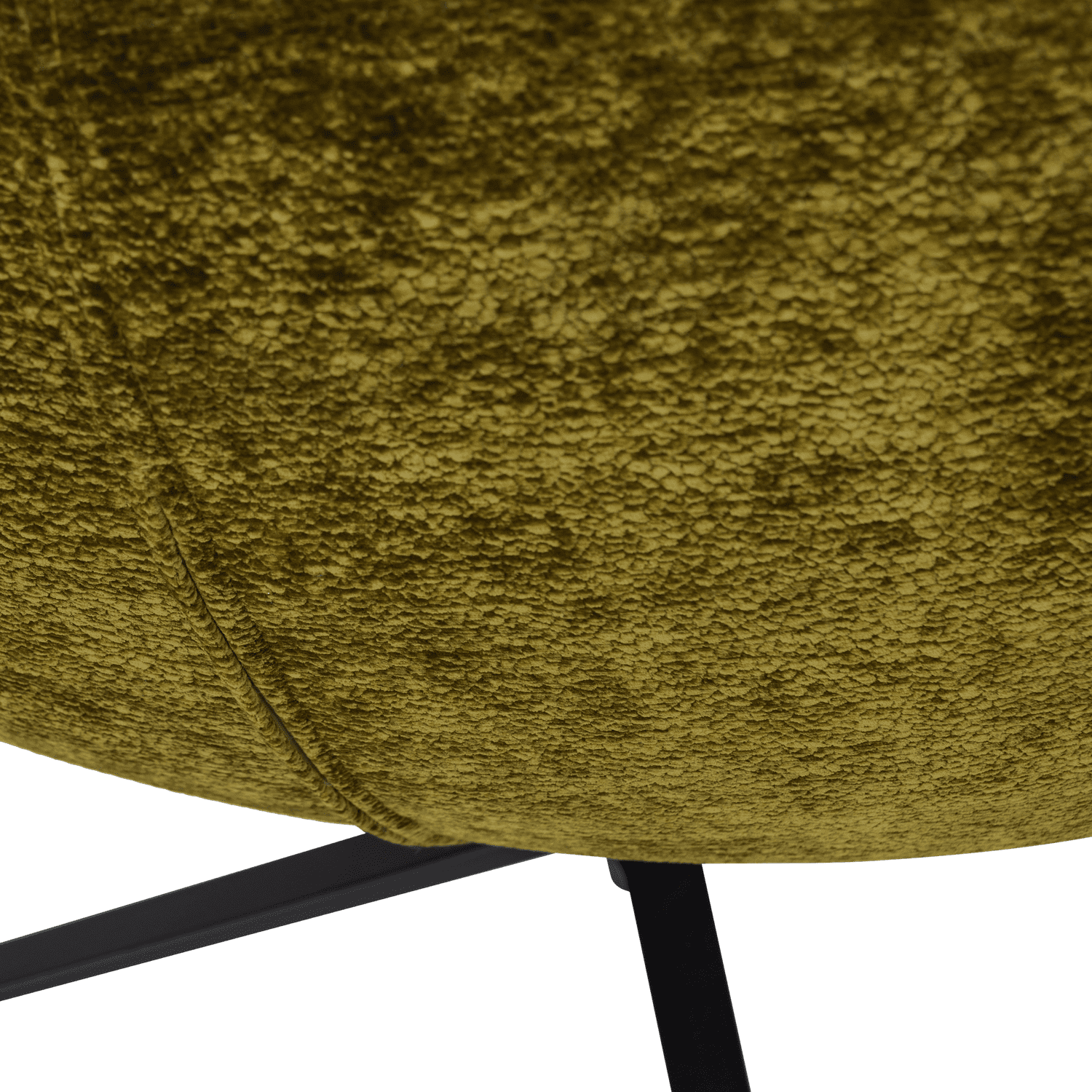 WOOOD Maudi draaifauteuil chenille structuur groen Groen Draaifauteuil