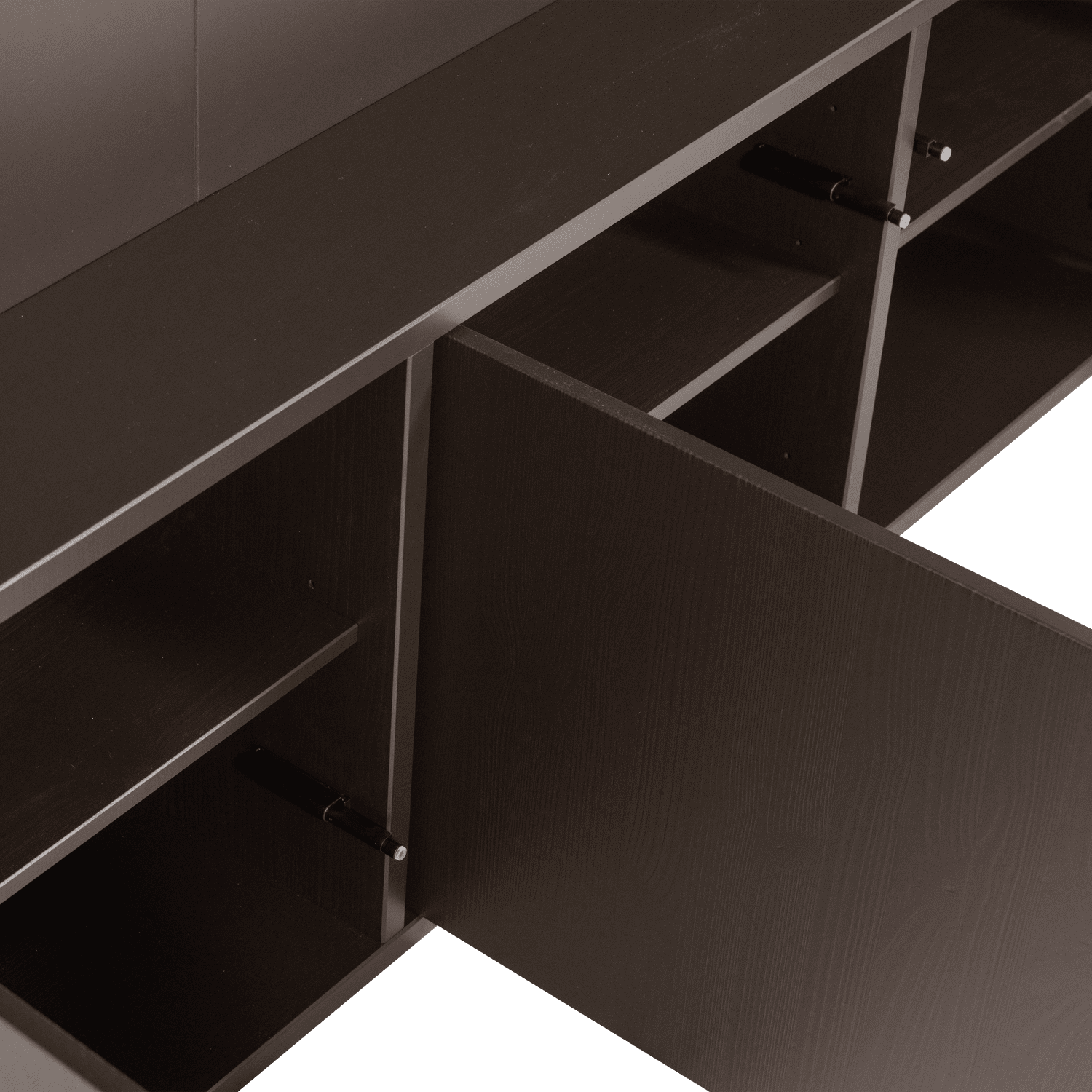 WOOOD Meggy tv opbergkast 160cm grenen middenbruin Middenbruin Tv-meubel|Tv-dressoir