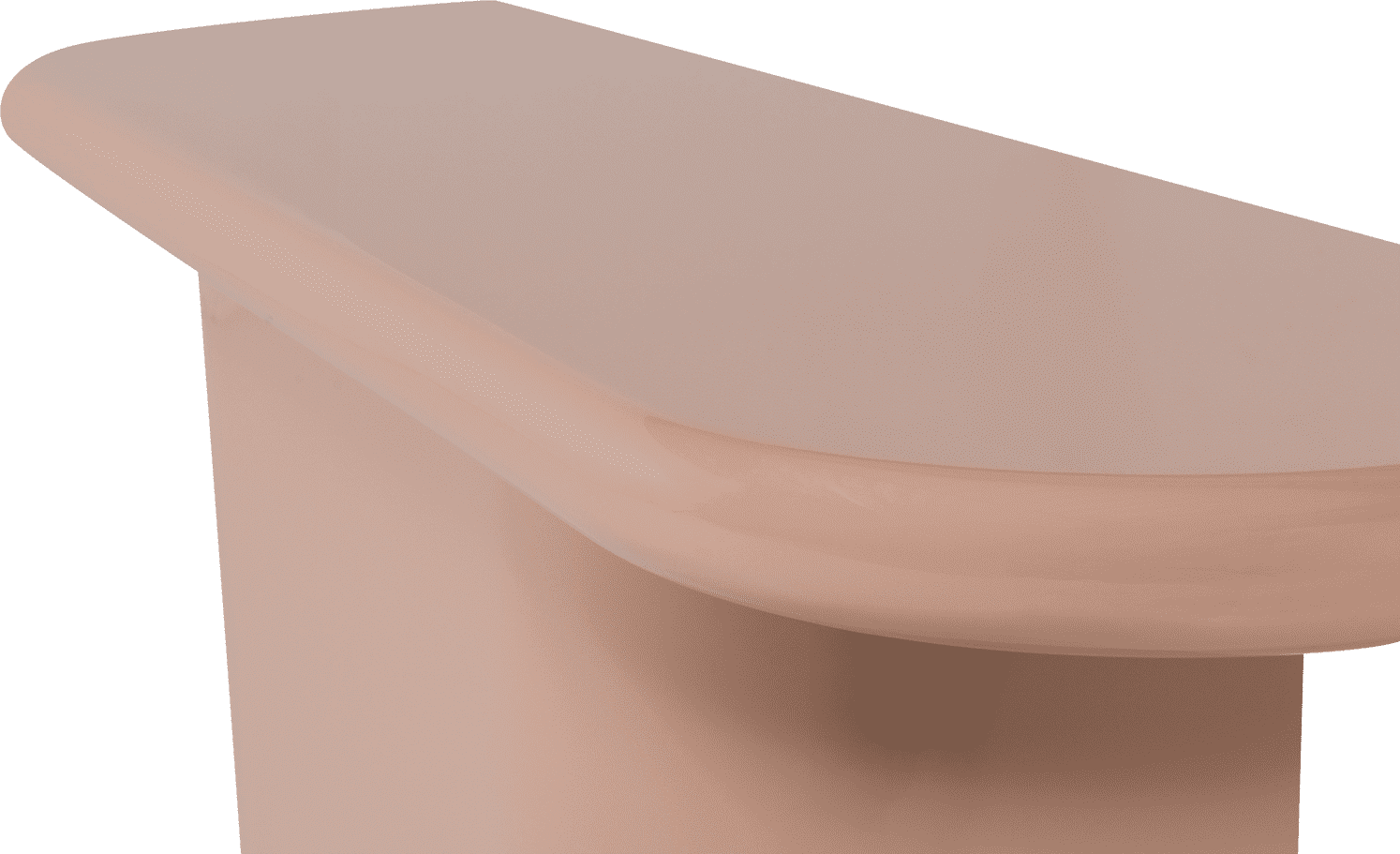 WOOOD Nocta sidetable hout hoogglans lichtroze Lichtroze Wandtafel