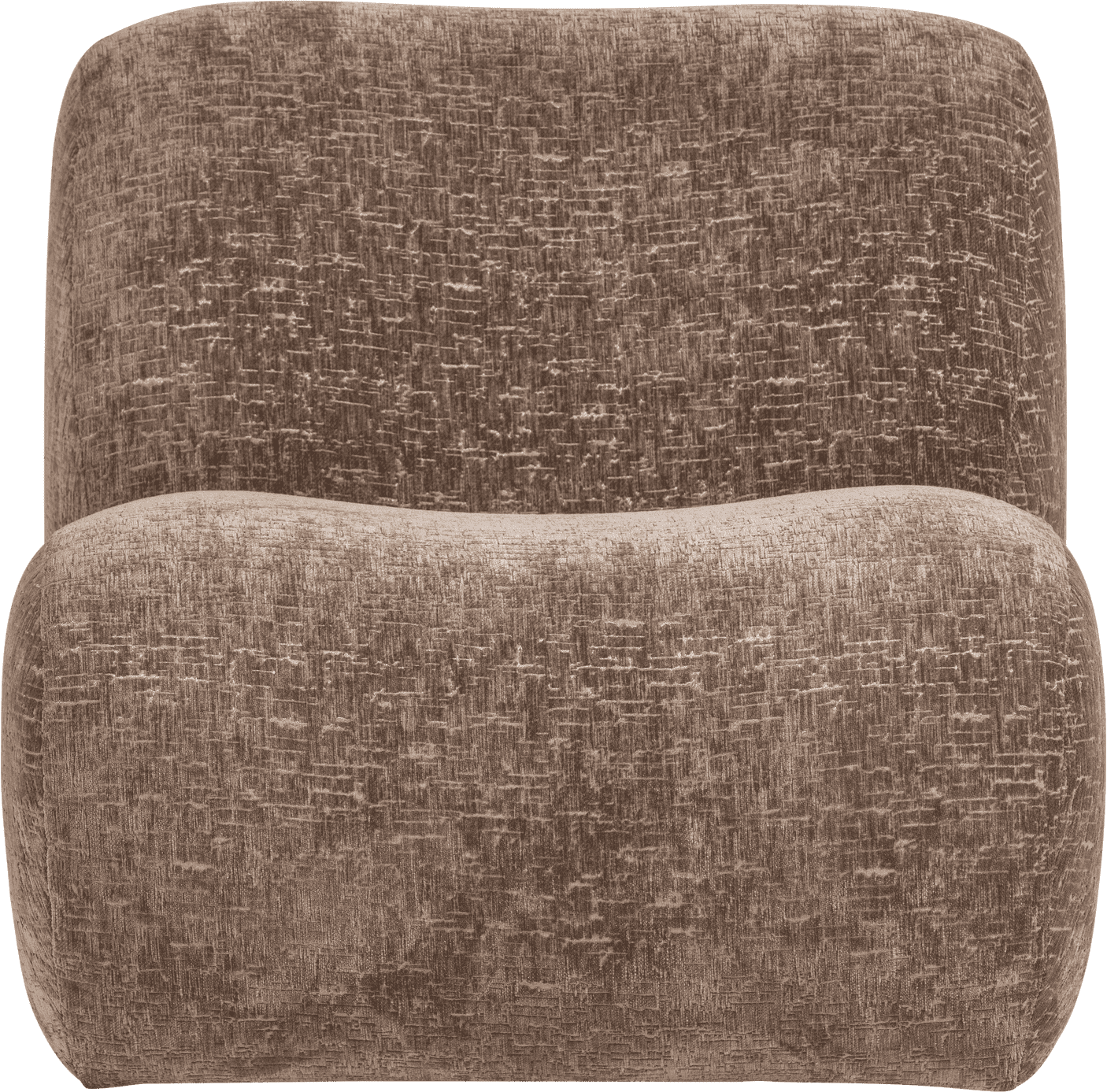 WOOOD Nomu fauteuil craquele velvet lichtbruin Lichtbruin Fauteuil