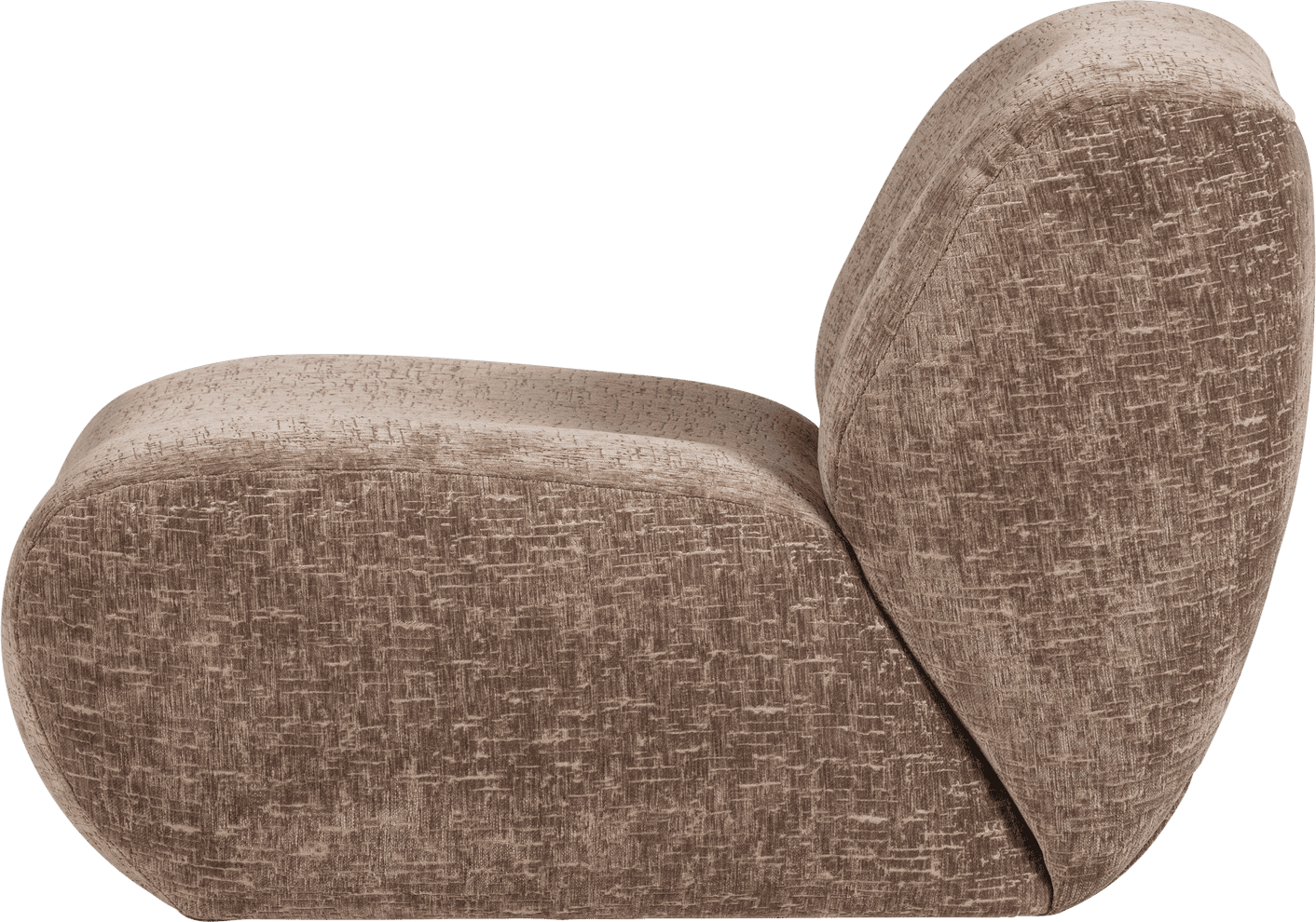 WOOOD Nomu fauteuil craquele velvet lichtbruin Lichtbruin Fauteuil