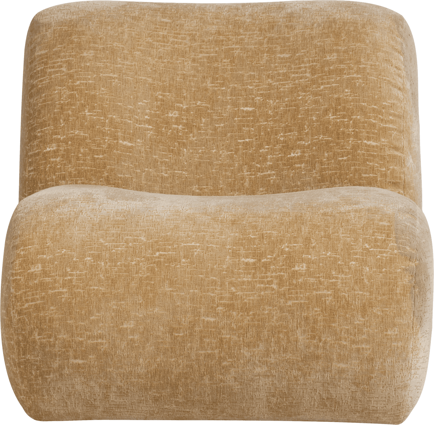 WOOOD Nomu fauteuil craquele velvet lichtgeel Lichtgeel Fauteuil