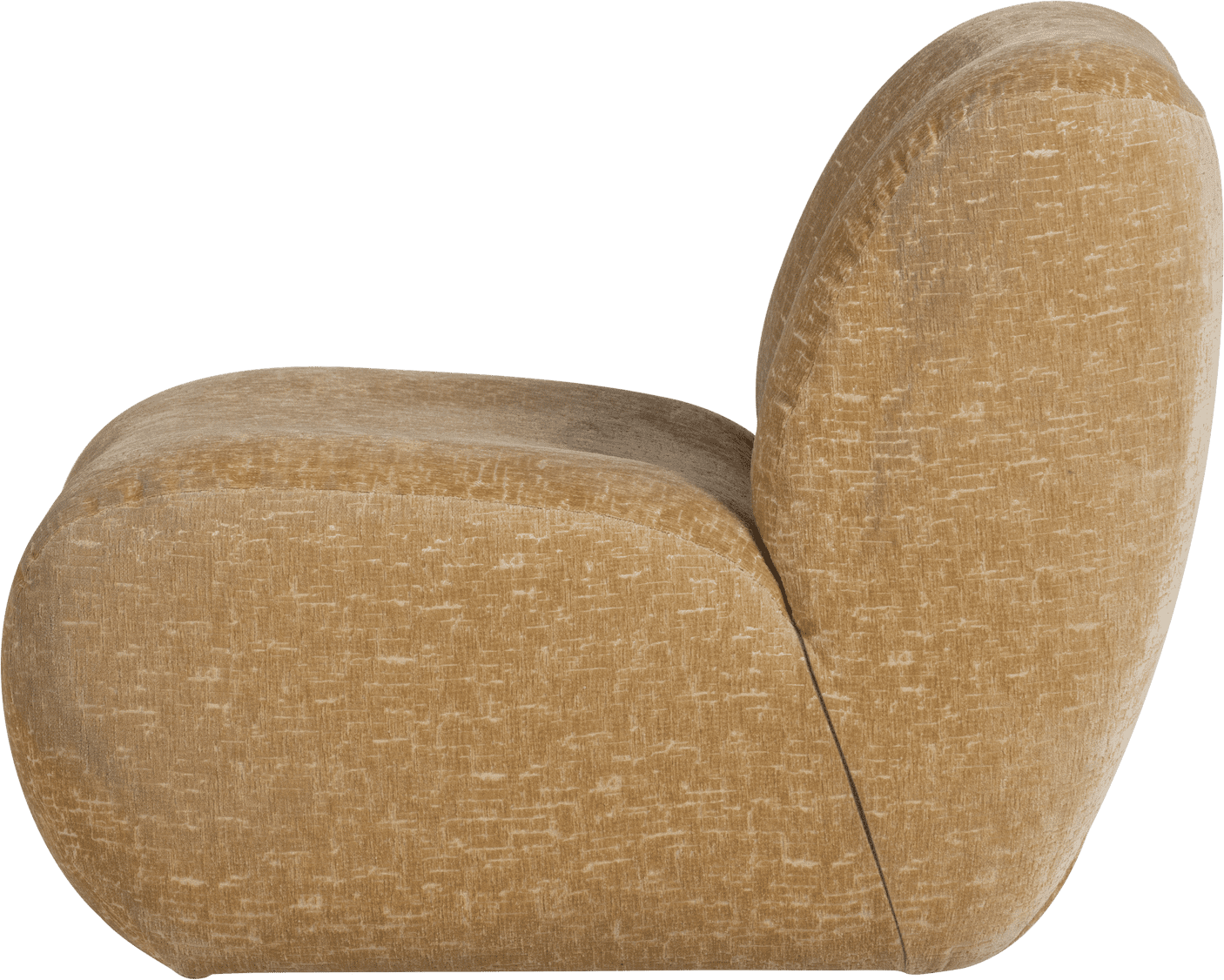 WOOOD Nomu fauteuil craquele velvet lichtgeel Lichtgeel Fauteuil