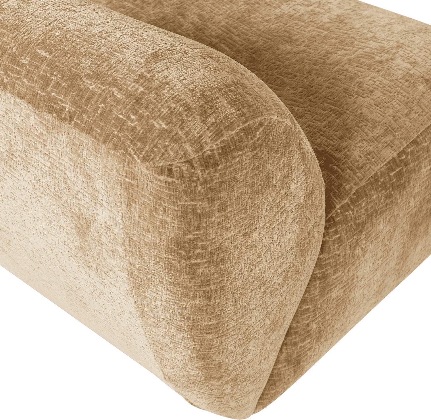 WOOOD Nomu fauteuil craquele velvet lichtgeel Lichtgeel Fauteuil