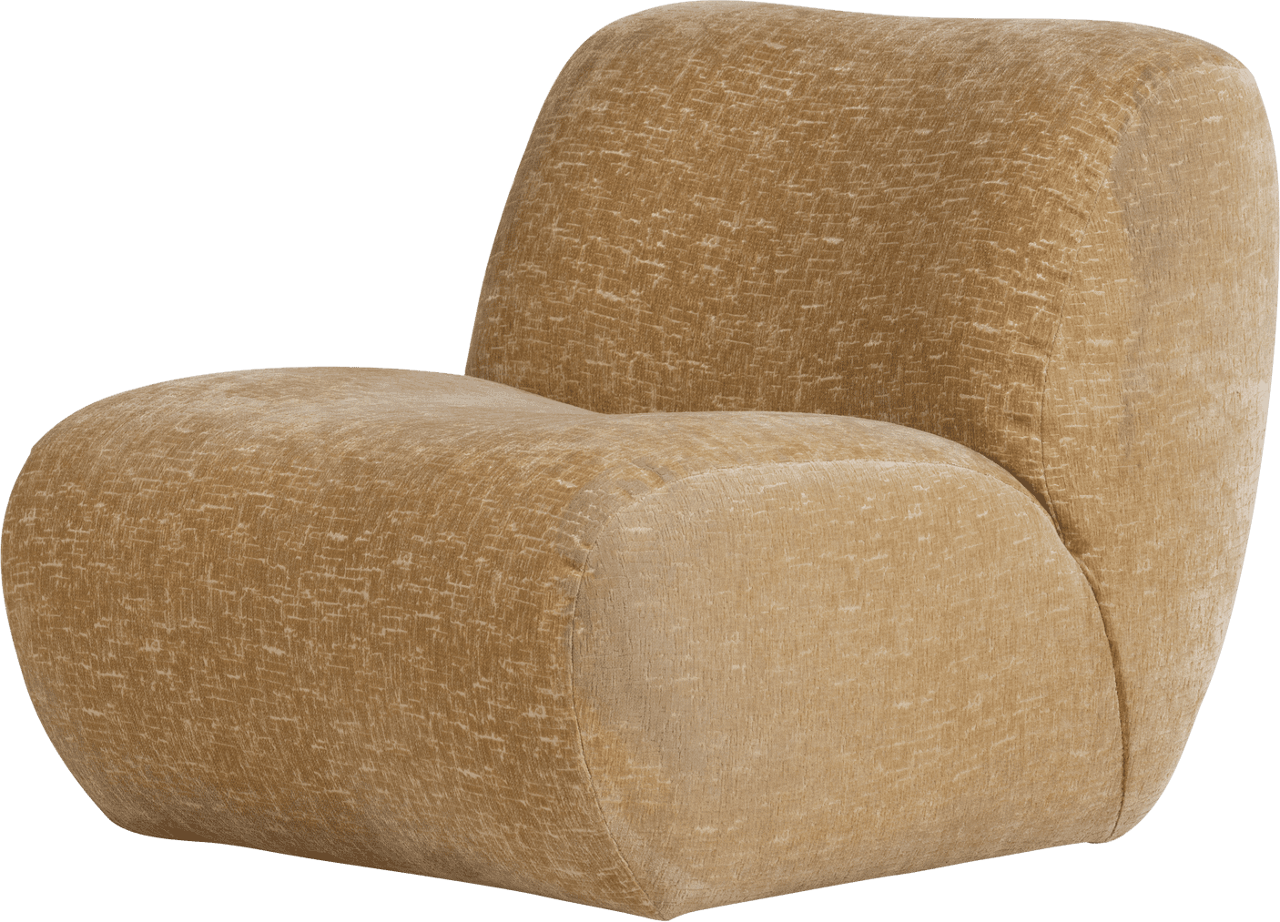 WOOOD Nomu fauteuil craquele velvet lichtgeel Lichtgeel Fauteuil