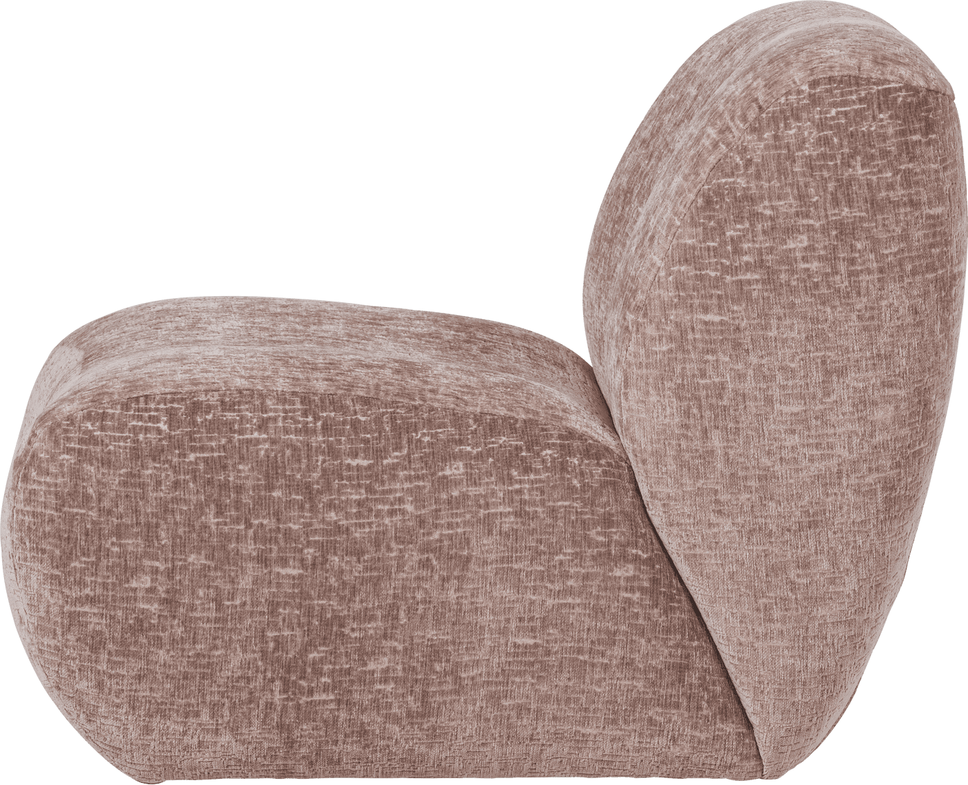 WOOOD Nomu fauteuil craquele velvet lichtroze Lichtroze Fauteuil