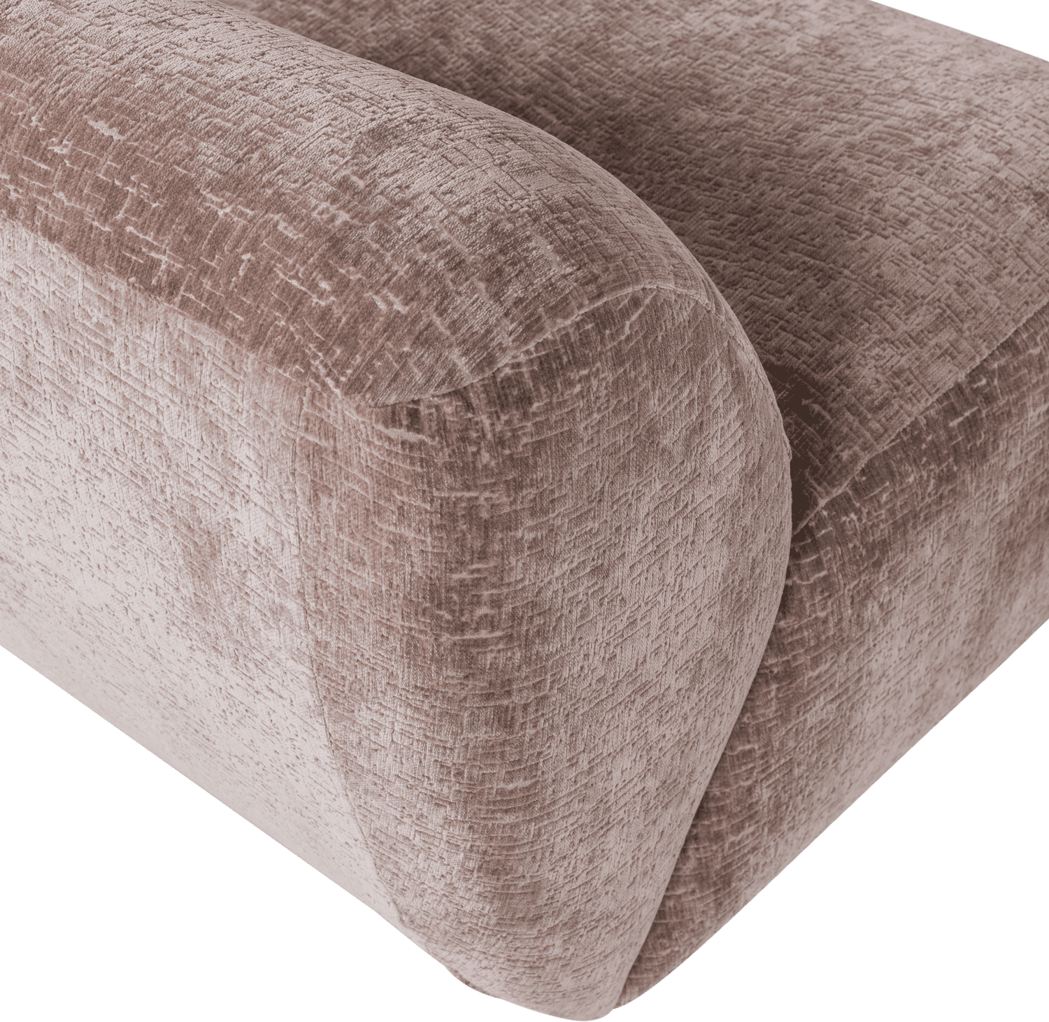 WOOOD Nomu fauteuil craquele velvet lichtroze Lichtroze Fauteuil