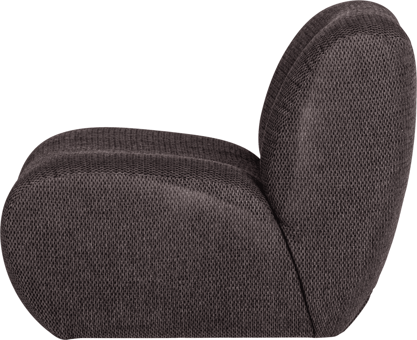 WOOOD Nomu fauteuil grove chenille antraciet Antraciet Fauteuil