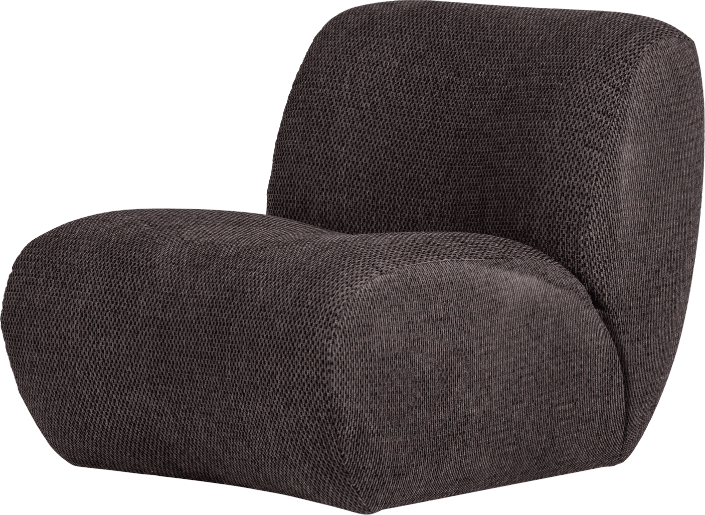 WOOOD Nomu fauteuil grove chenille antraciet Antraciet Fauteuil