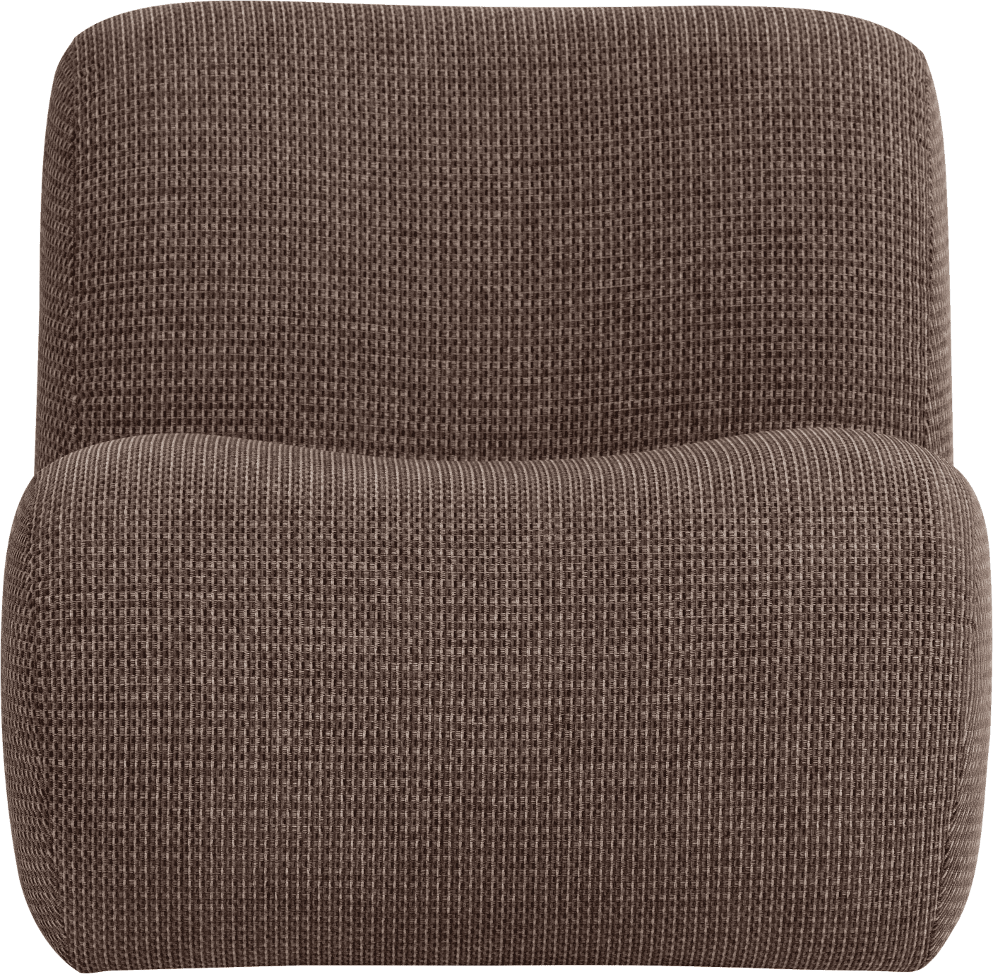 WOOOD Nomu fauteuil grove chenille bruin Bruin Fauteuil