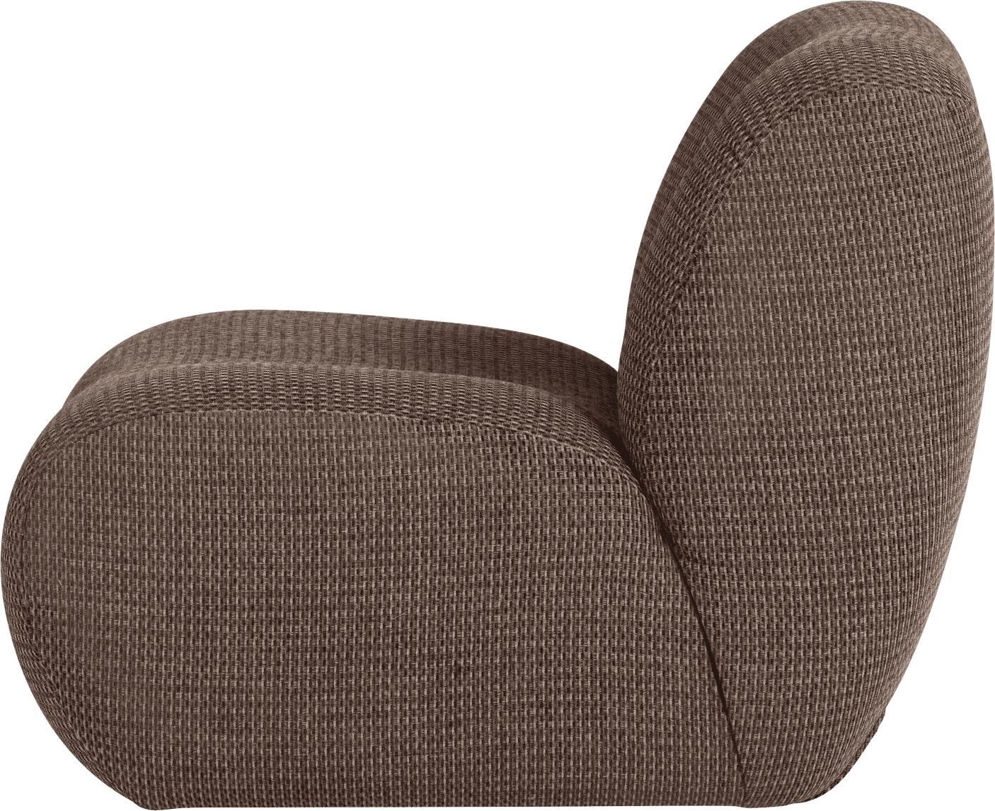 WOOOD Nomu fauteuil grove chenille bruin Bruin Fauteuil