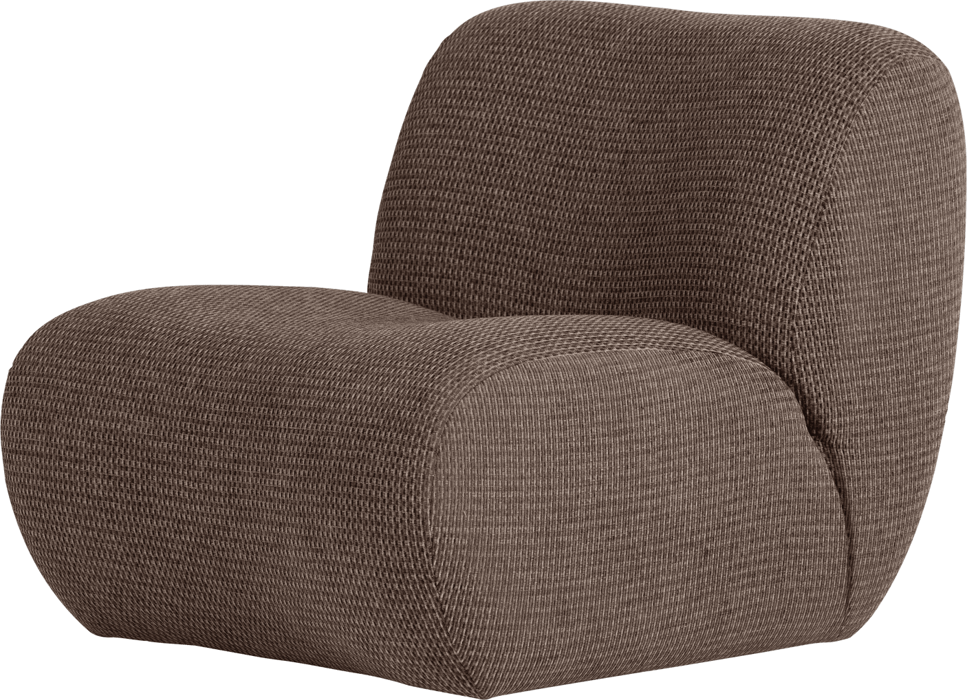WOOOD Nomu fauteuil grove chenille bruin Bruin Fauteuil