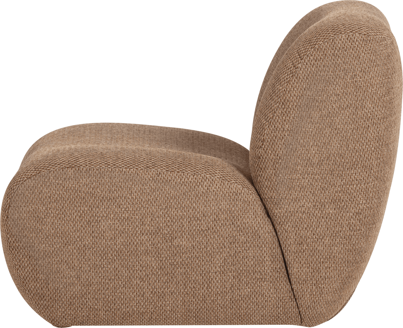 WOOOD Nomu fauteuil grove chenille lichtbruin Lichtbruin Fauteuil