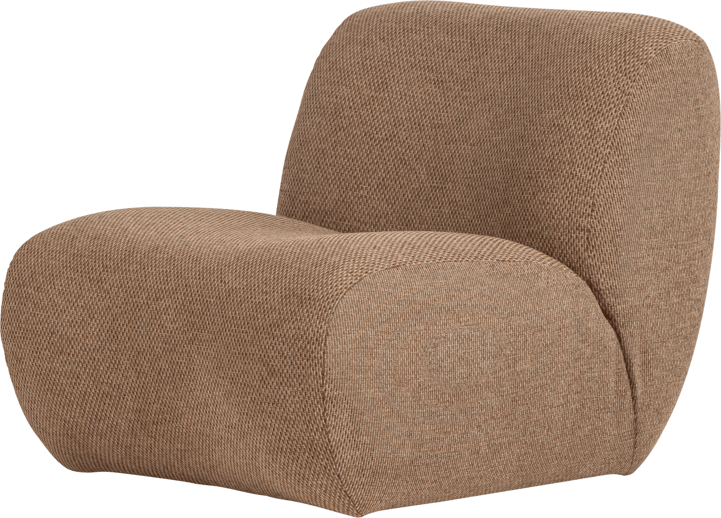 WOOOD Nomu fauteuil grove chenille lichtbruin Lichtbruin Fauteuil
