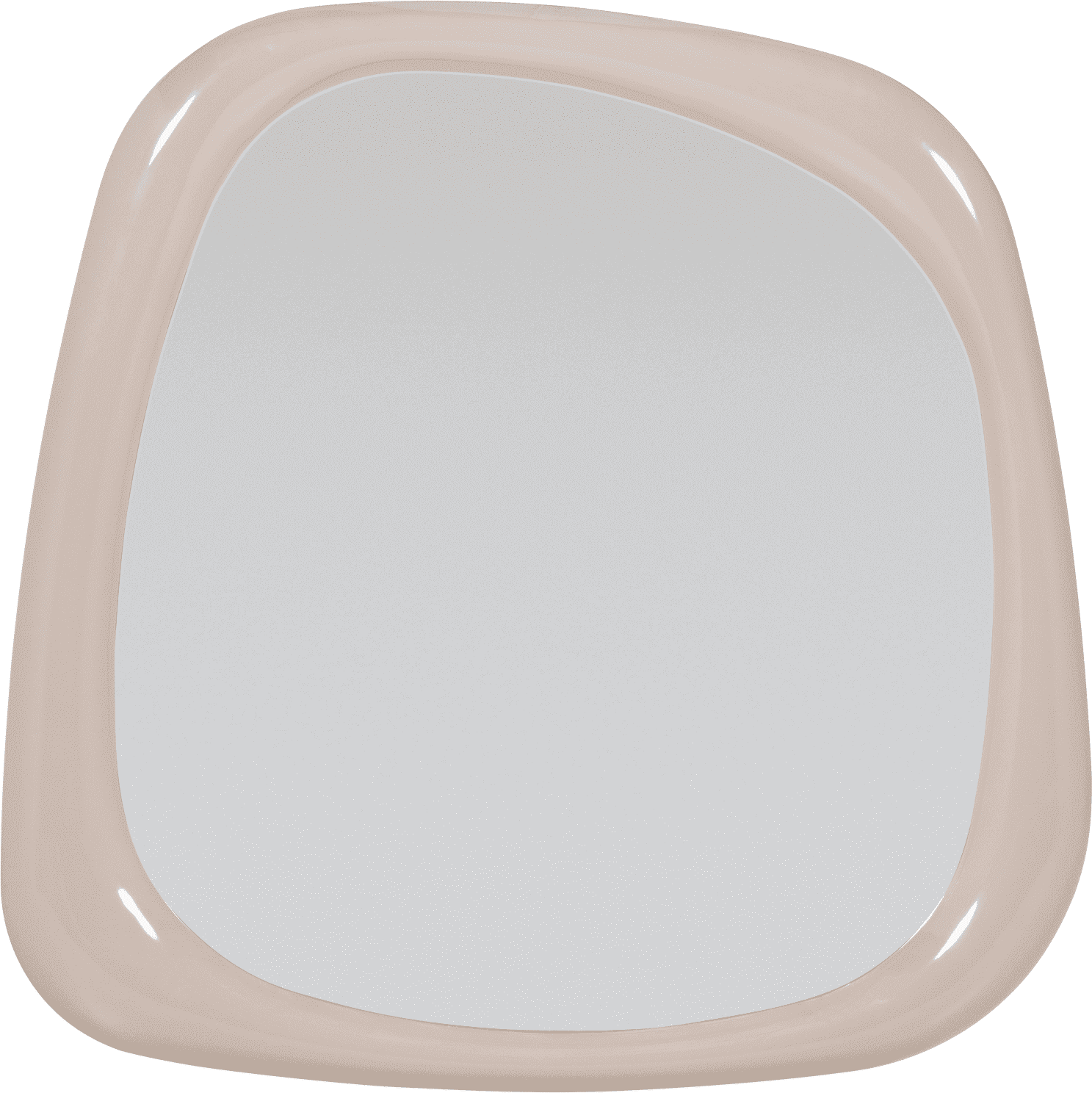 WOOOD Norea spiegel 90x90cm hout hoogglans zand Bruin|Beige Spiegel