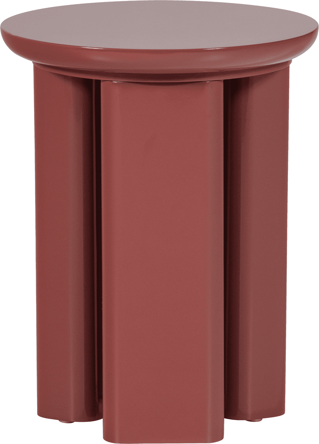 WOOOD Orivo bijzettafel hout hoogglans roodroze Rood/roze Bijzettafel