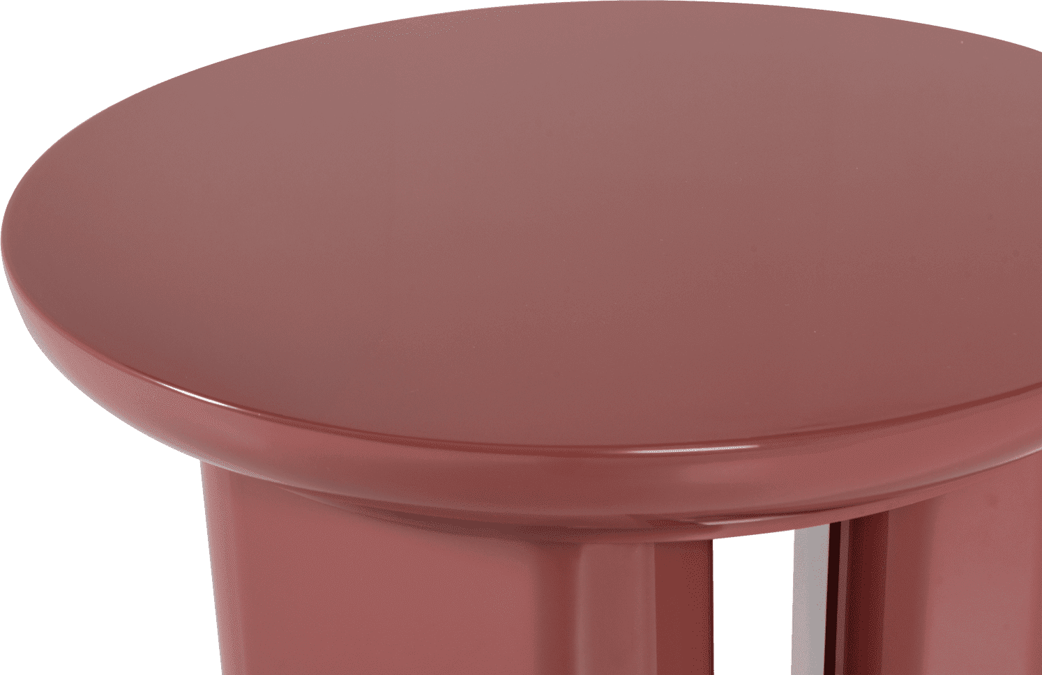WOOOD Orivo bijzettafel hout hoogglans roodroze Rood/roze Bijzettafel