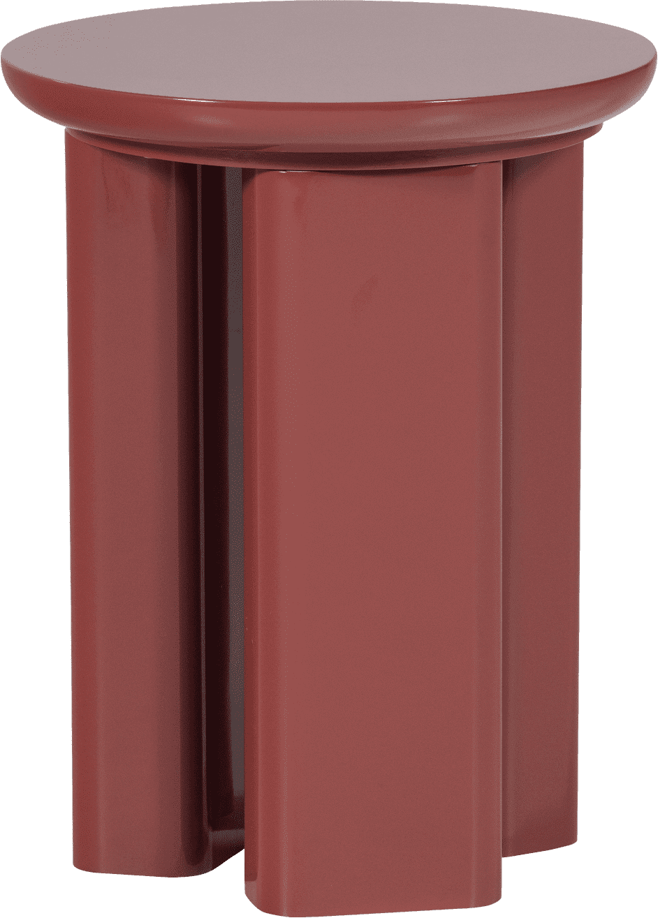 WOOOD Orivo bijzettafel hout hoogglans roodroze Rood/roze Bijzettafel