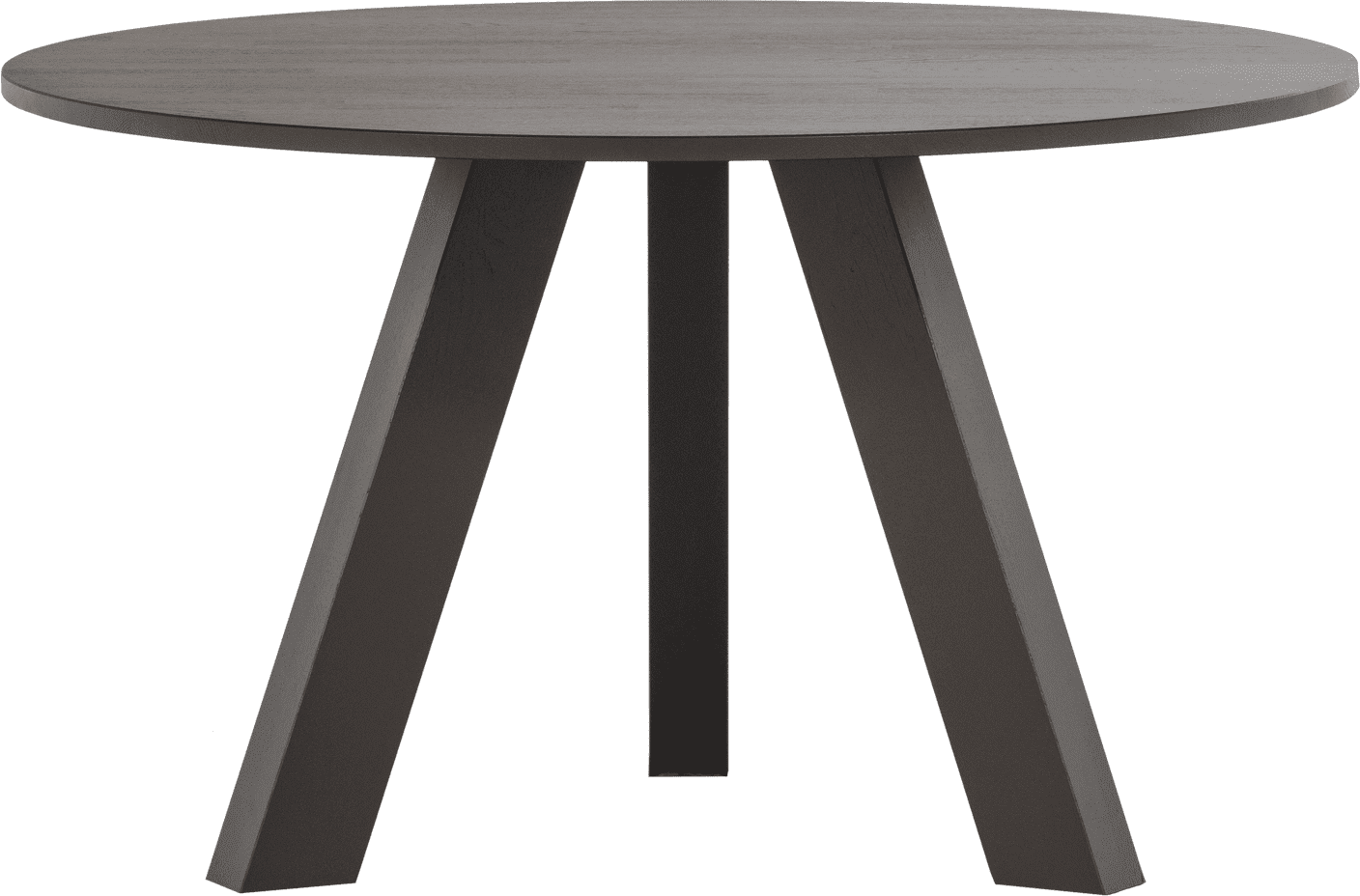 WOOOD Rhonda eettafel o129cm eiken middenbruin Middenbruin