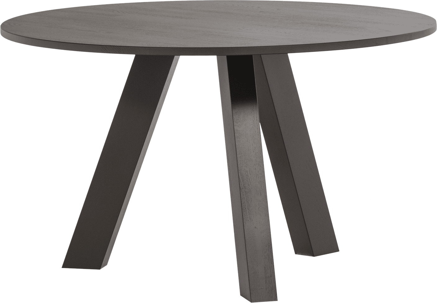 WOOOD Rhonda eettafel o129cm eiken middenbruin Middenbruin