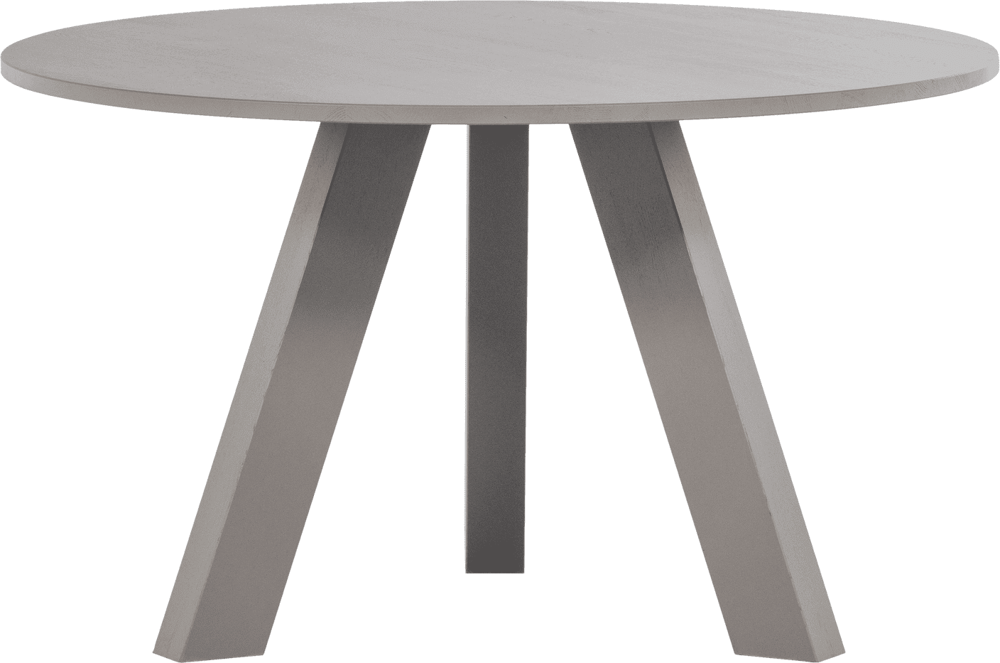 WOOOD Rhonda eettafel o129cm eiken warmgrijs Warm grijs
