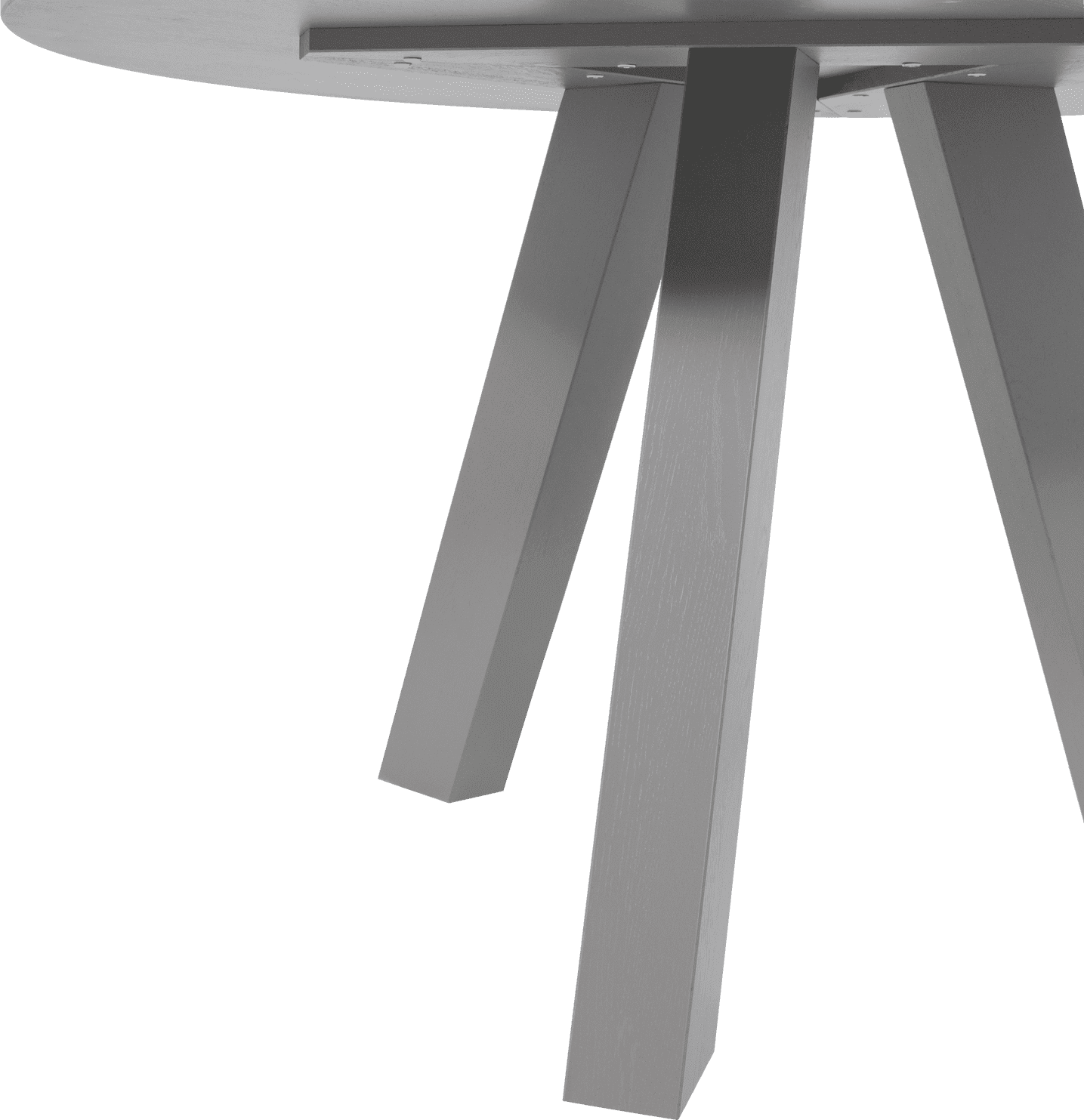 WOOOD Rhonda eettafel o129cm eiken warmgrijs Warm grijs