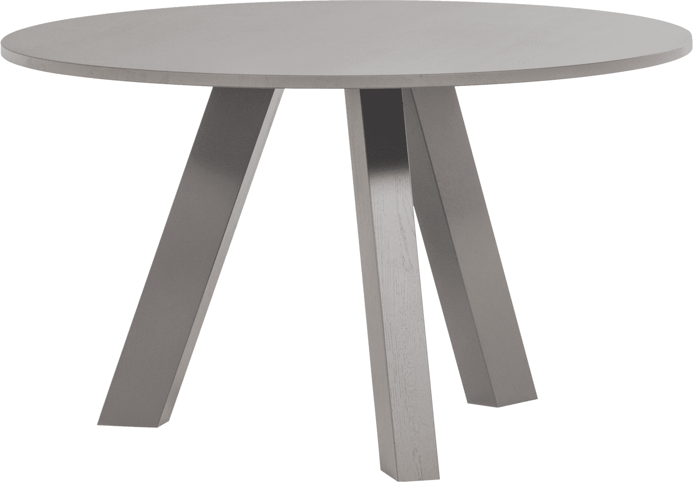 WOOOD Rhonda eettafel o129cm eiken warmgrijs Warm grijs