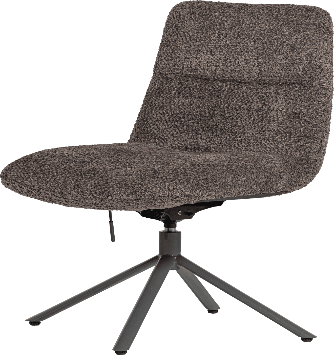 WOOOD Soren verstelbare draaifauteuil wollig bruin Bruin Draaifauteuil