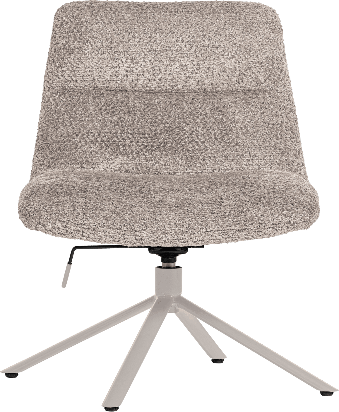 WOOOD Soren verstelbare draaifauteuil wollig grijs Grijs Draaifauteuil