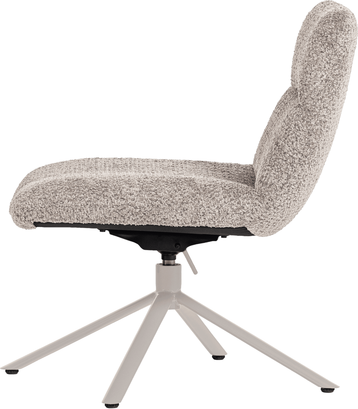 WOOOD Soren verstelbare draaifauteuil wollig grijs Grijs Draaifauteuil