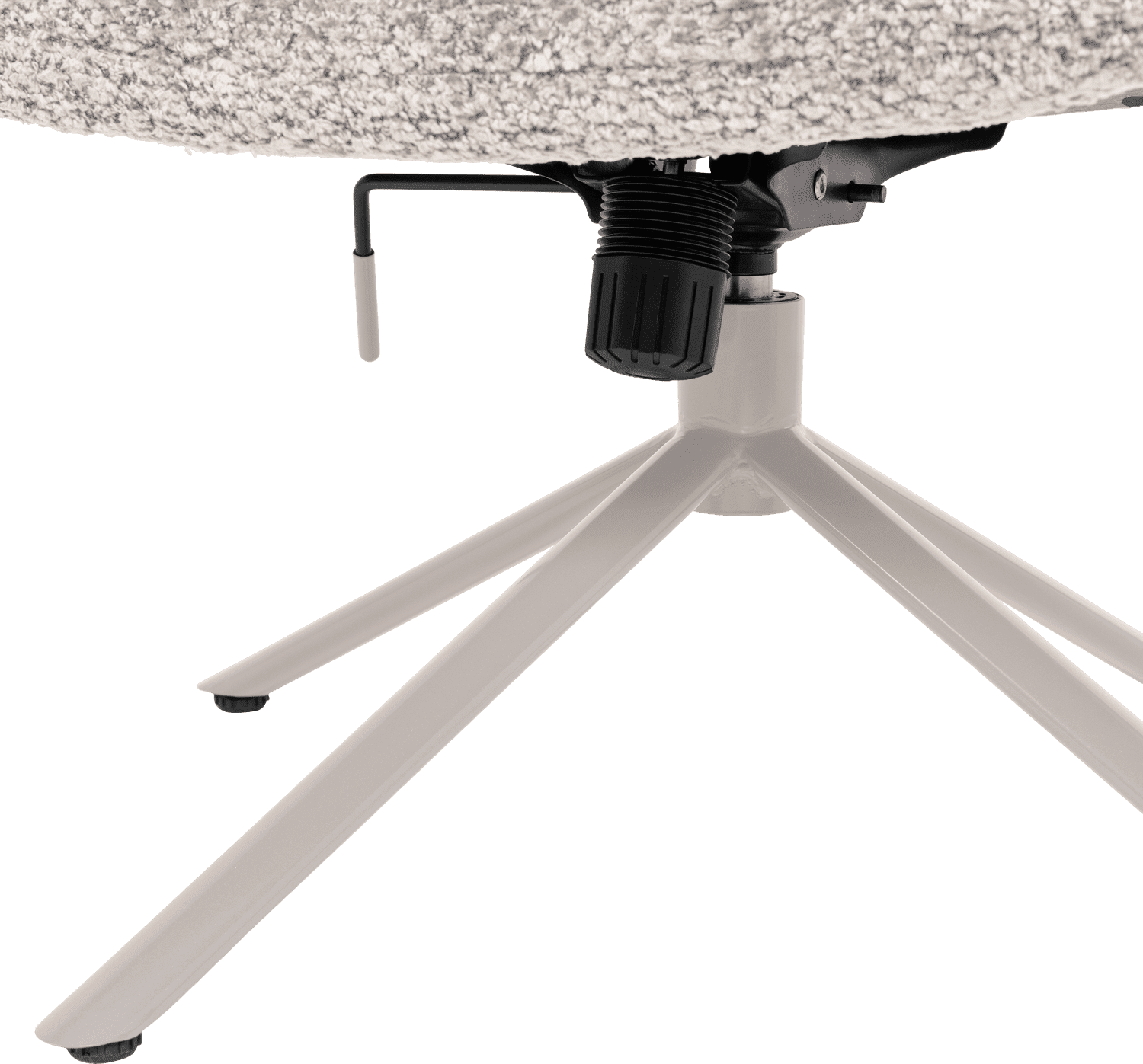 WOOOD Soren verstelbare draaifauteuil wollig grijs Grijs Draaifauteuil