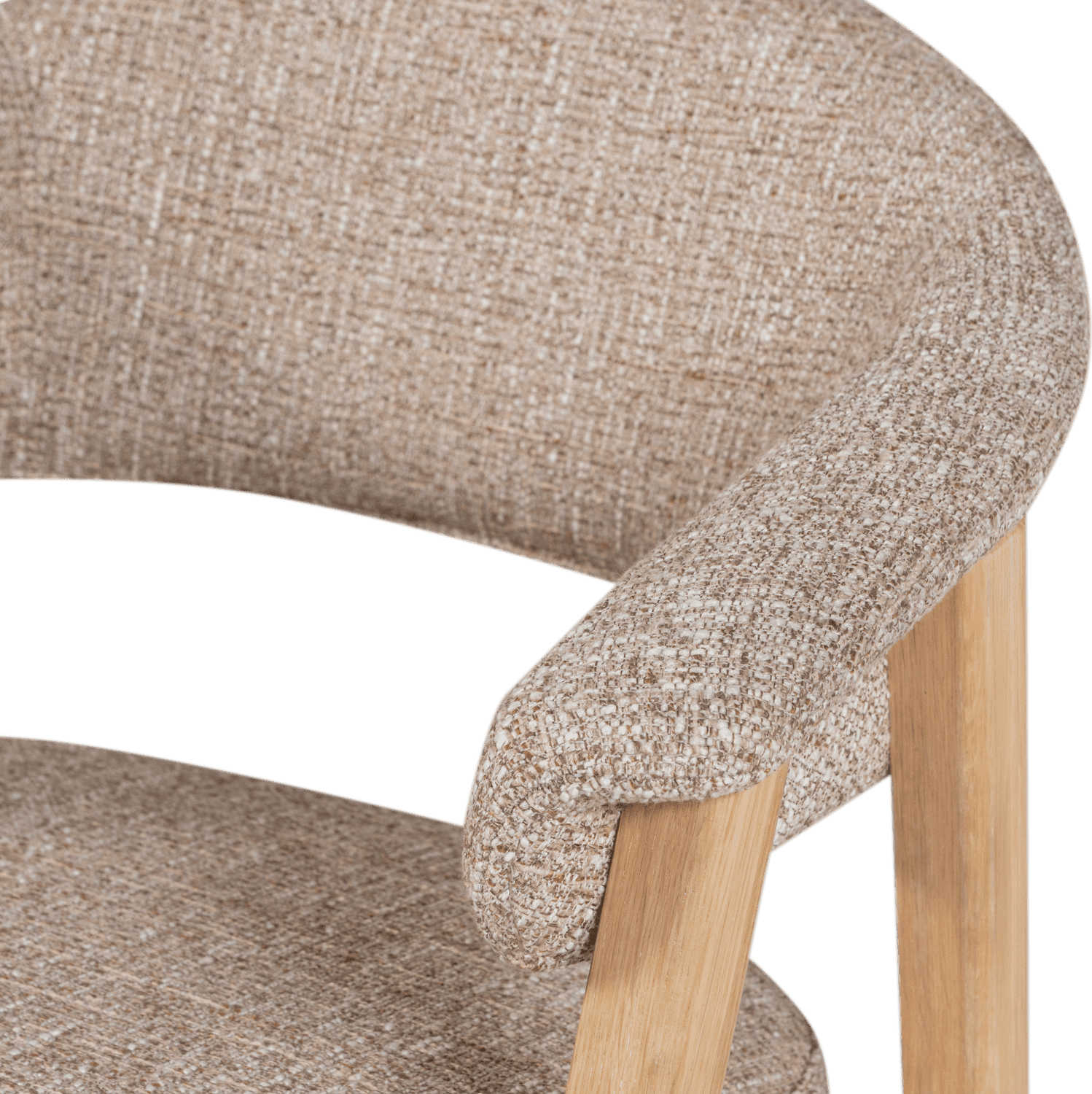WOOOD Tunar eetkamerstoel met armleuning hout naturel Naturel Eetkamerstoel