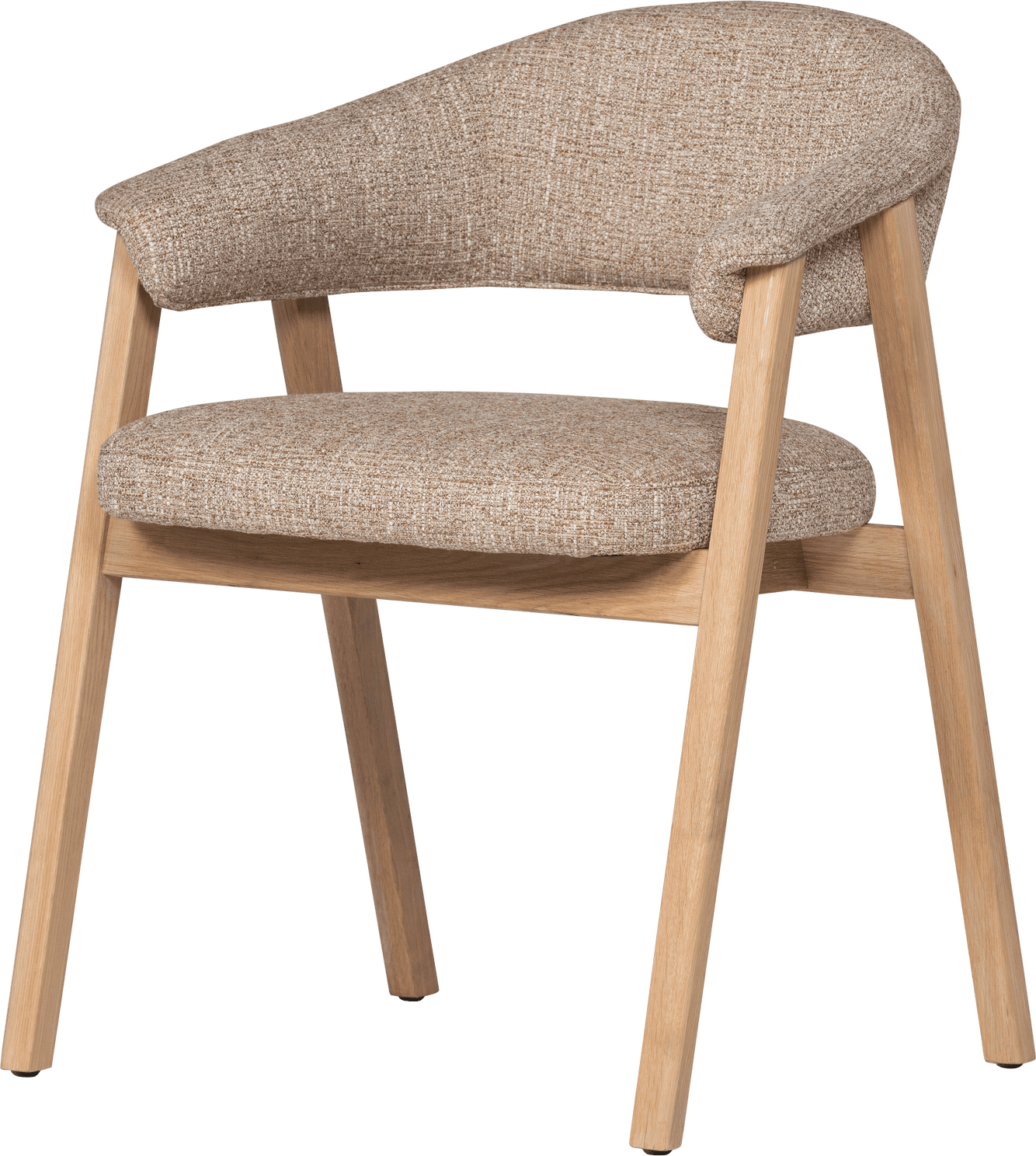 WOOOD Tunar eetkamerstoel met armleuning hout naturel Naturel Eetkamerstoel
